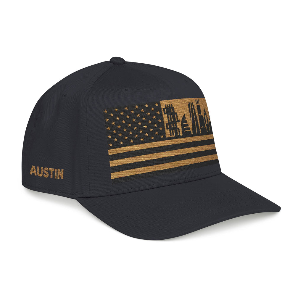 Austin City Skyline Cap - Gold/Black Flag