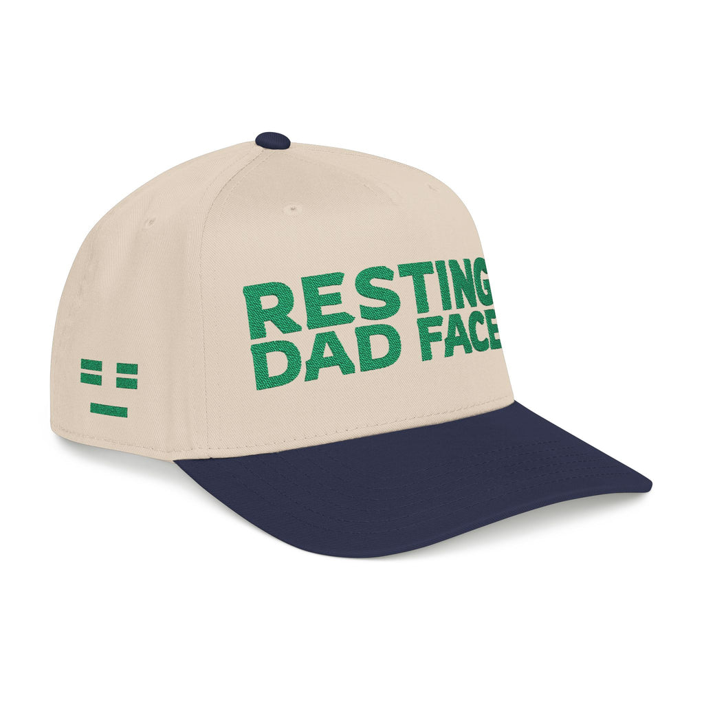 Resting Dad Face Cap - Green Embroidery