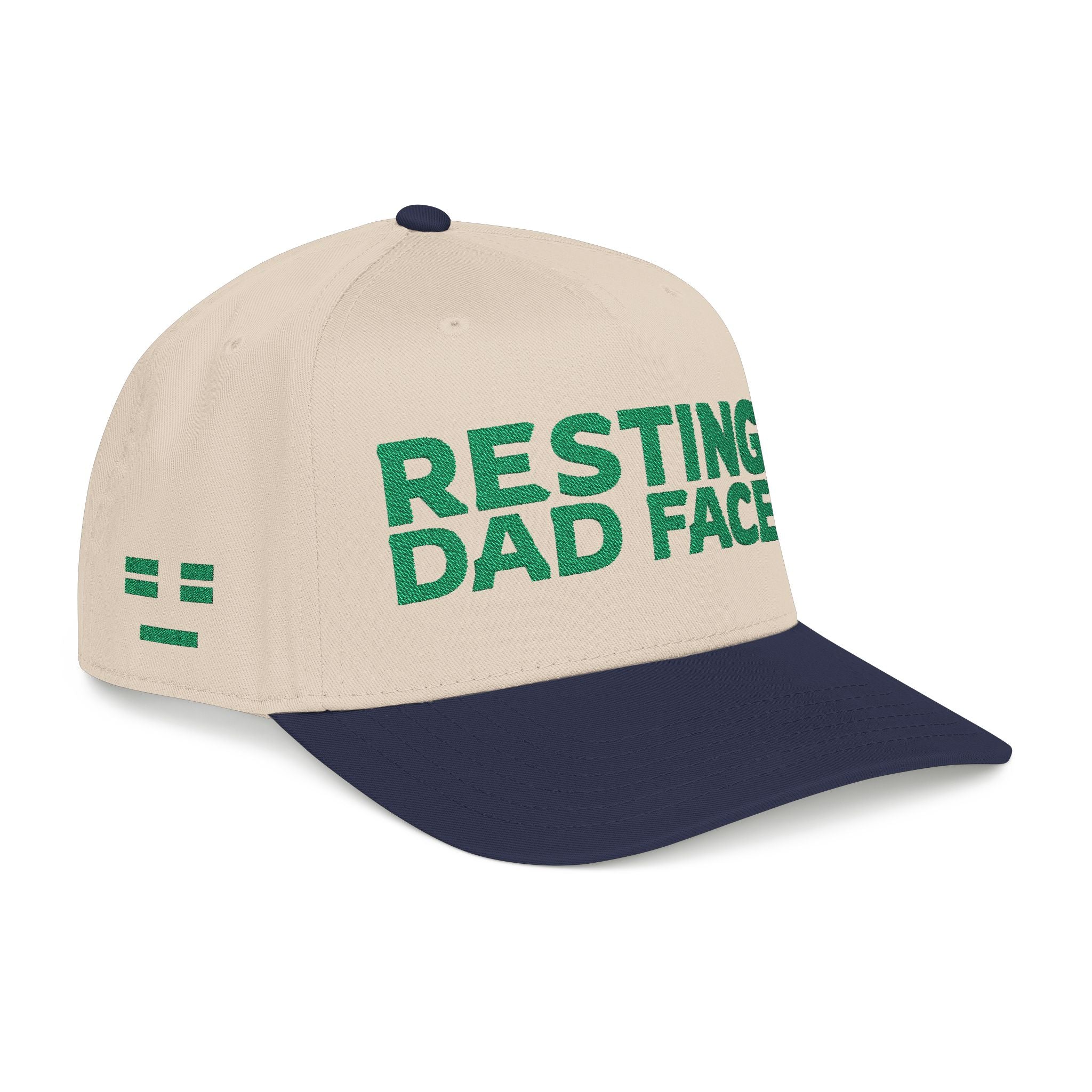 Resting Dad Face Cap - Green Embroidery
