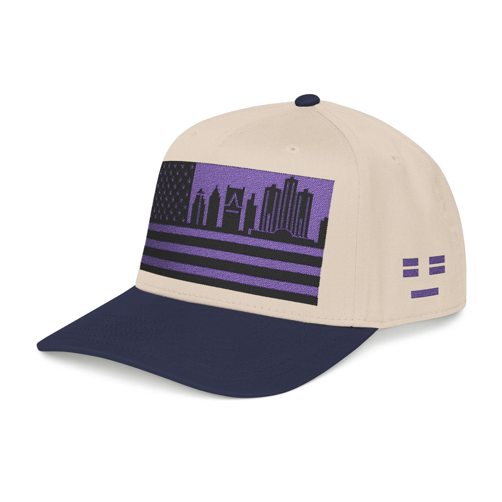 Detroit City Skyline Cap - Purple/Black Flag