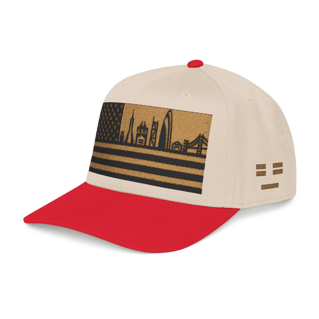 San Francisco City Skyline Cap - Gold/Black Flag