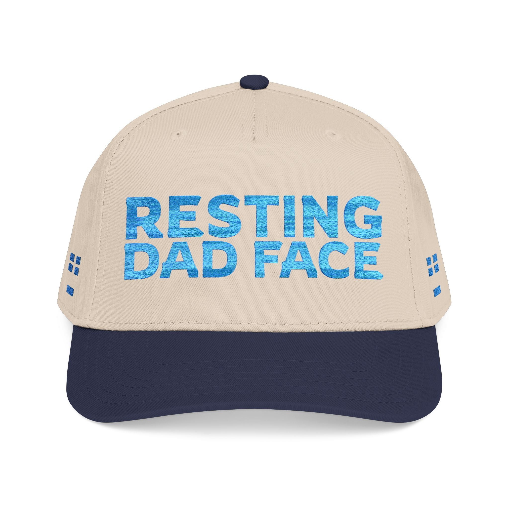 Resting Dad Face Cap - Light Blue Embroidery