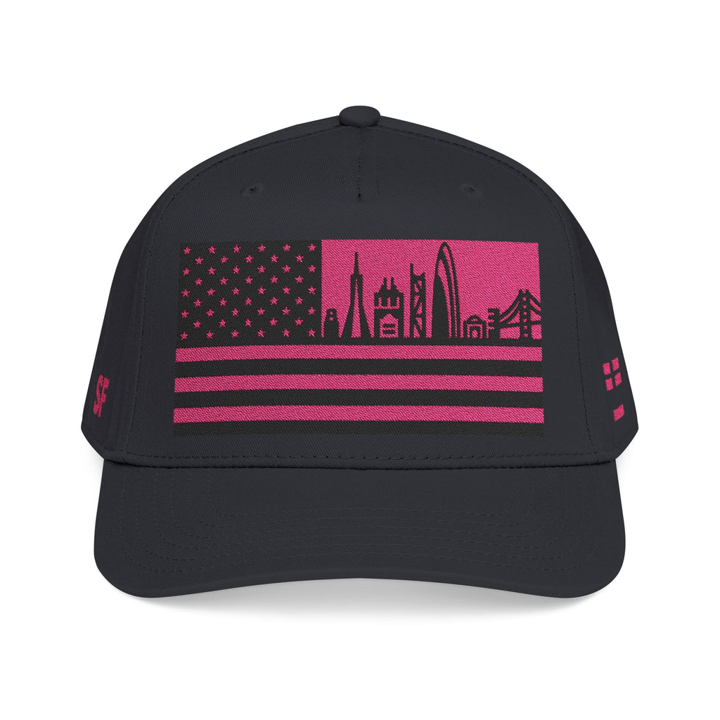 San Francisco City Skyline Cap - Pink/Black Flag
