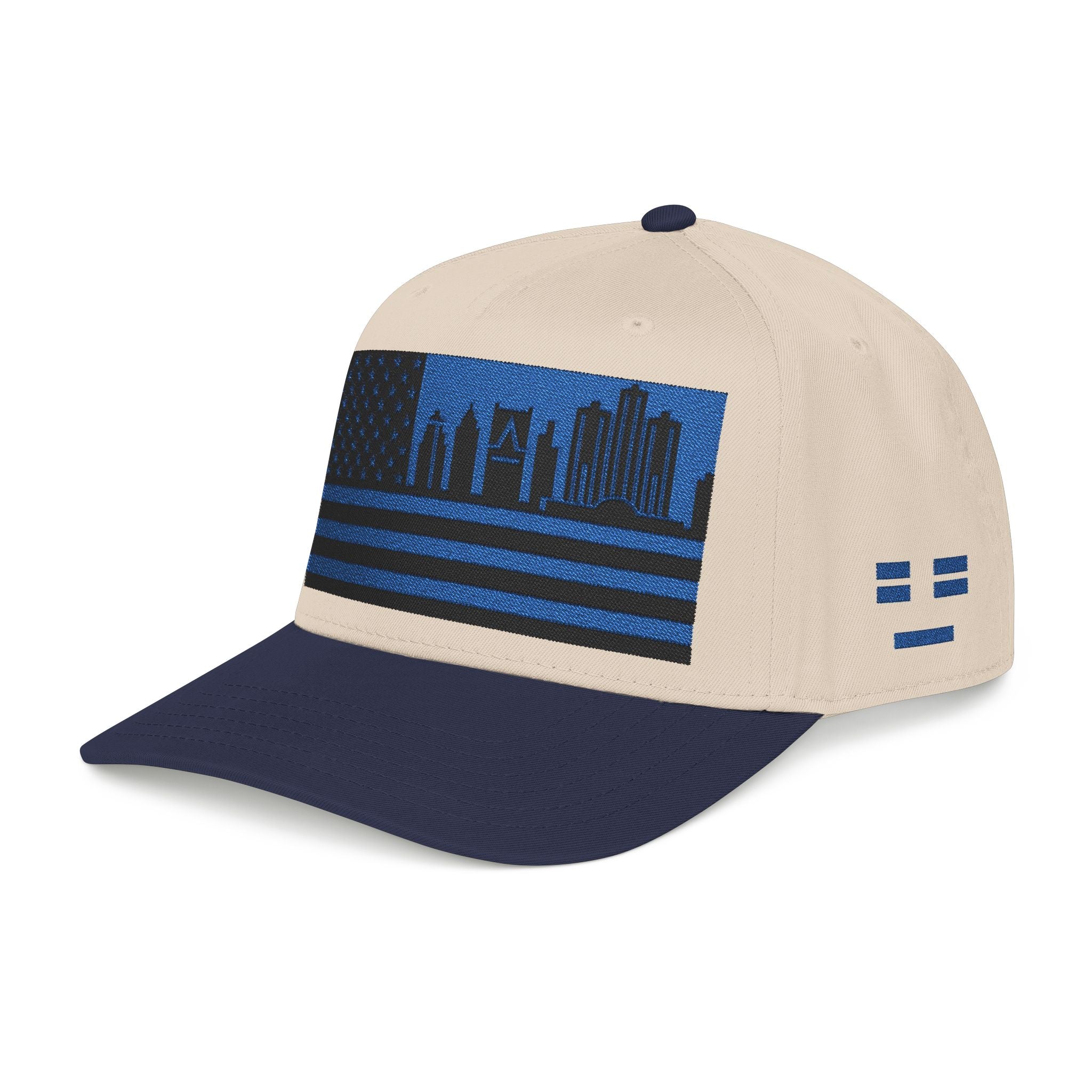 Detroit City Skyline Cap - Blue/Black Flag
