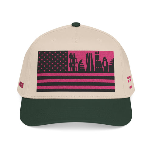 Austin City Skyline Cap - Pink/Black Flag
