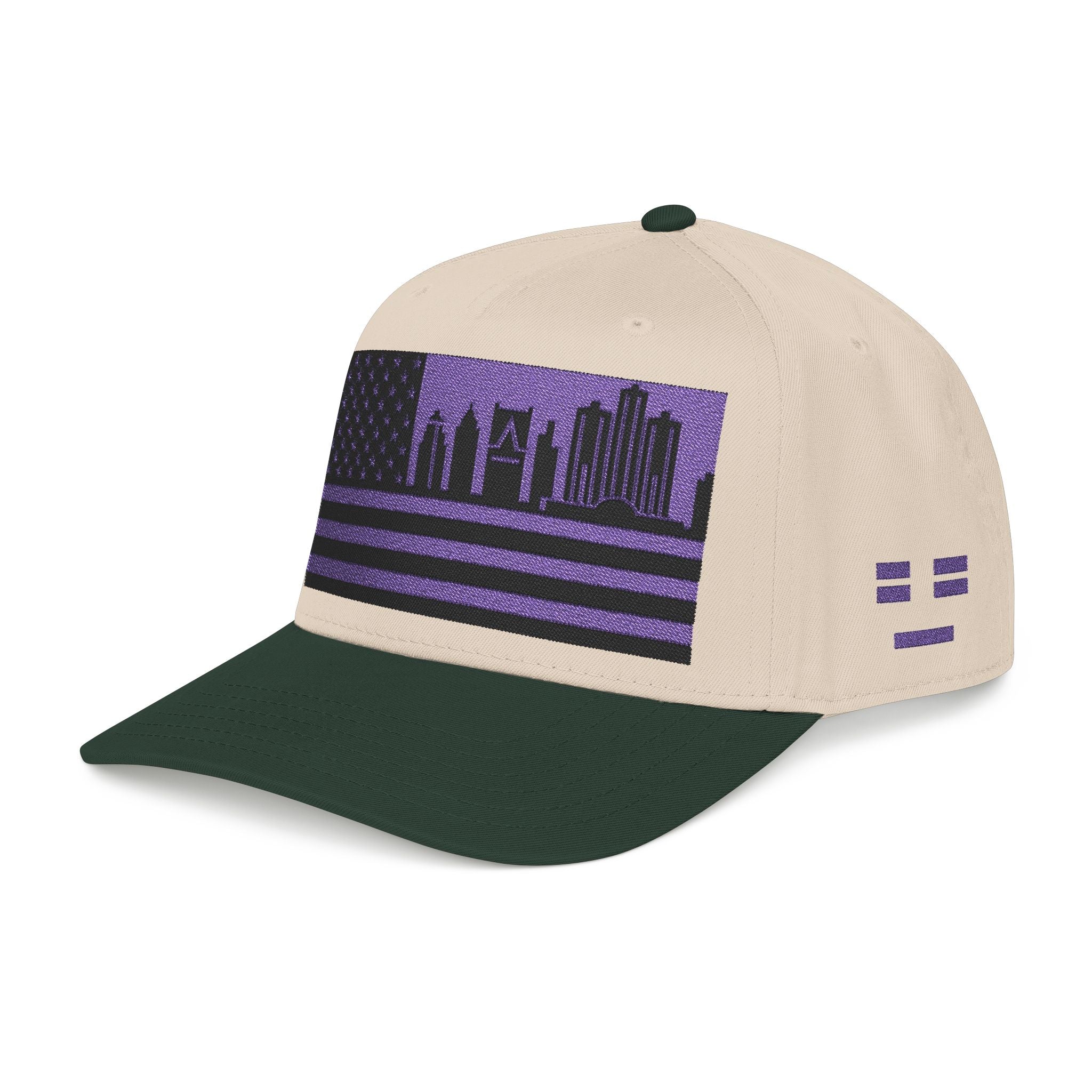 Detroit City Skyline Cap - Purple/Black Flag