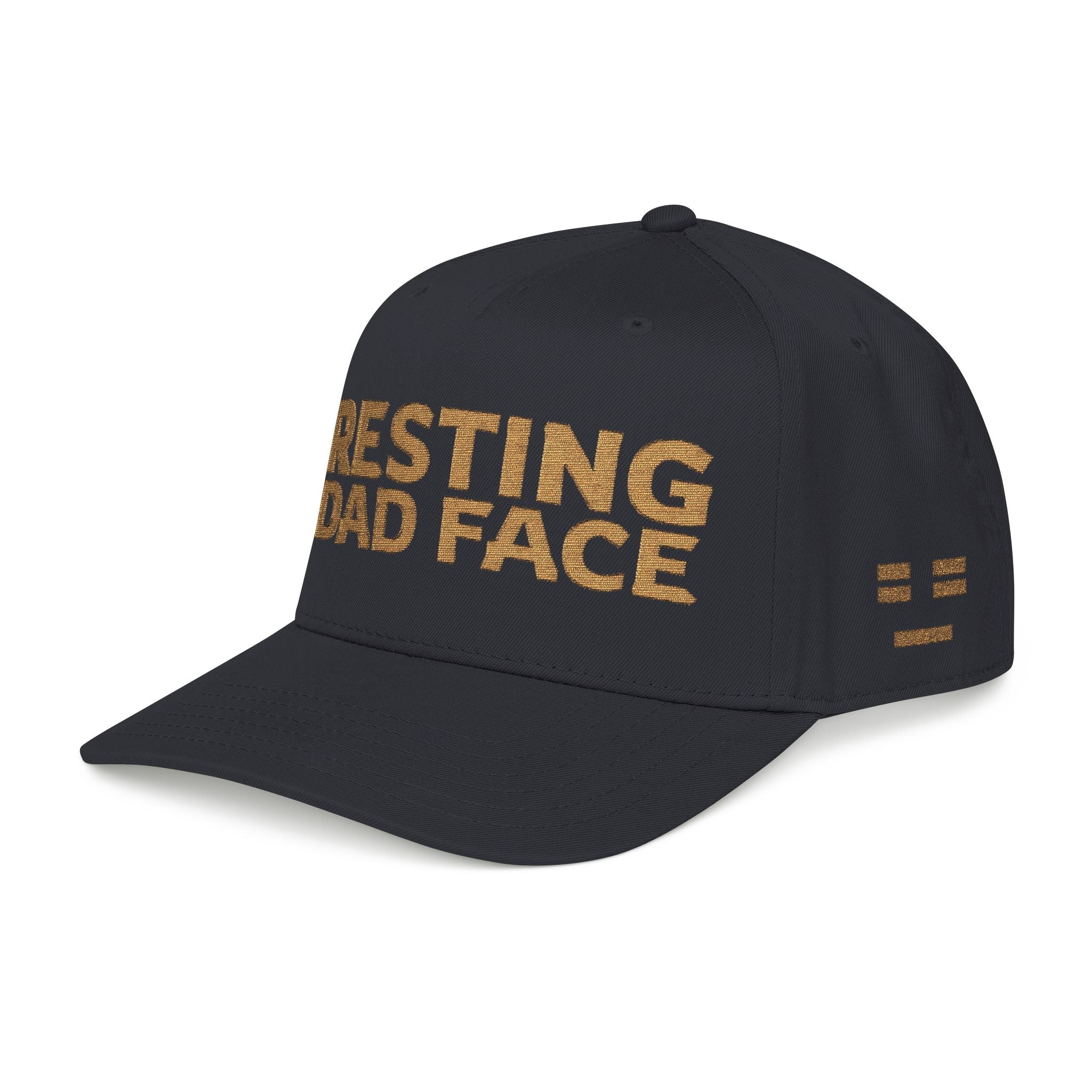 Resting Dad Face Cap - Gold Embroidery