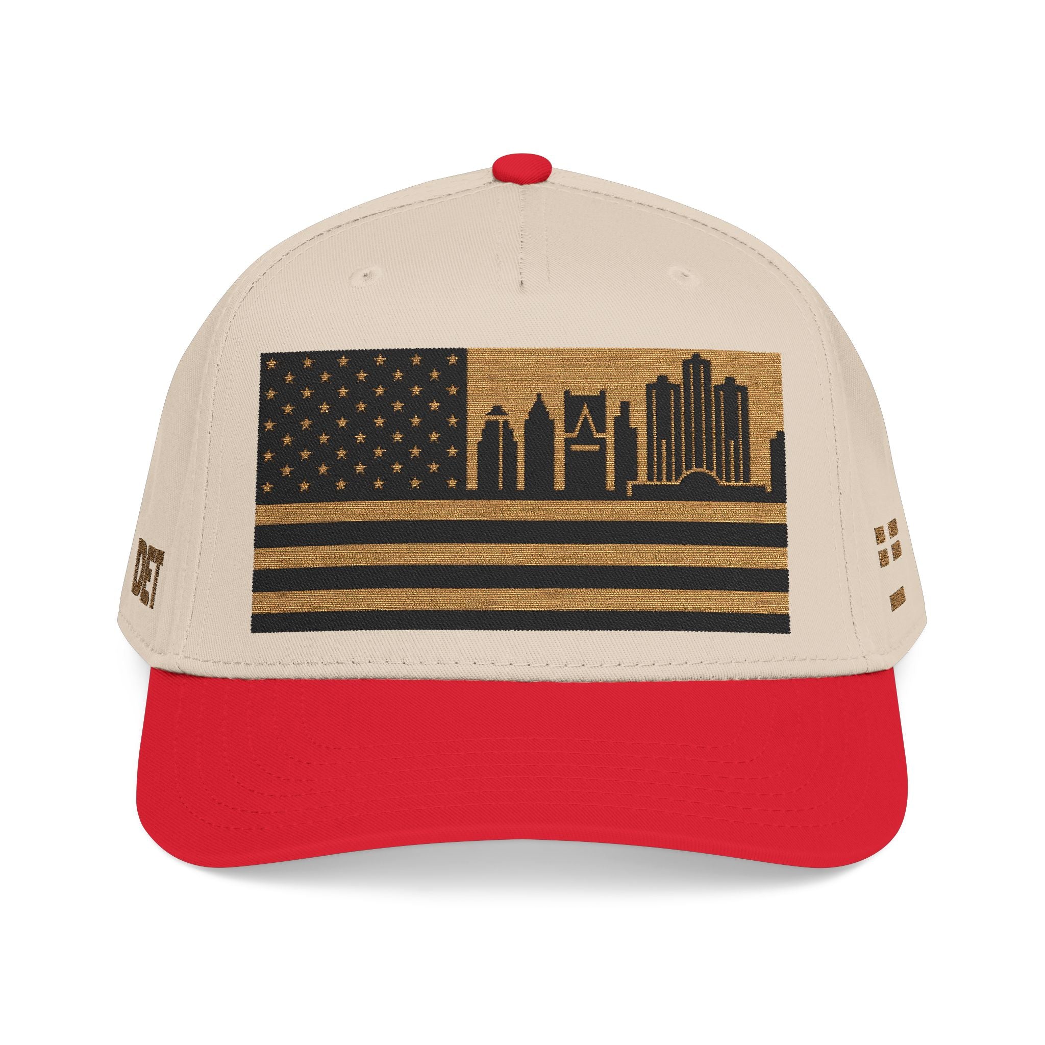 Detroit City Skyline Cap - Gold/Black Flag