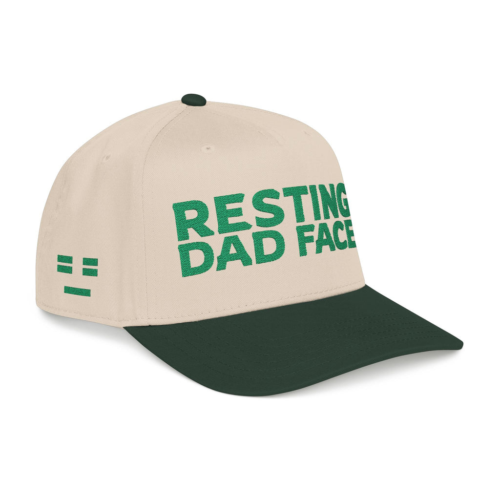 Resting Dad Face Cap - Green Embroidery