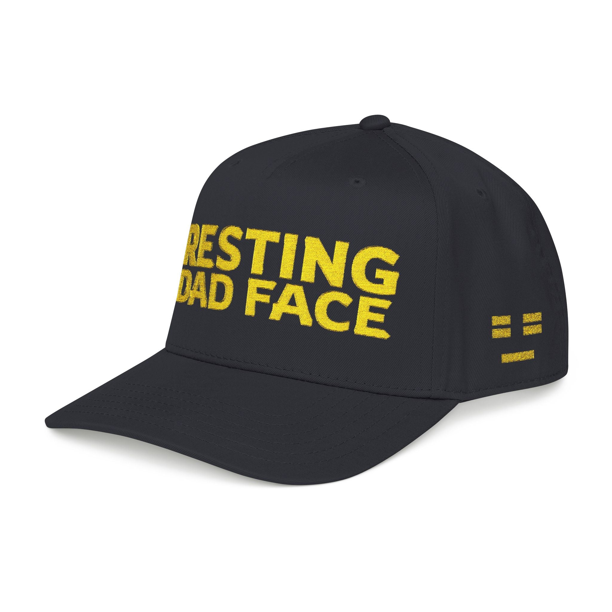 Resting Dad Face Cap - Yellow Embroidery