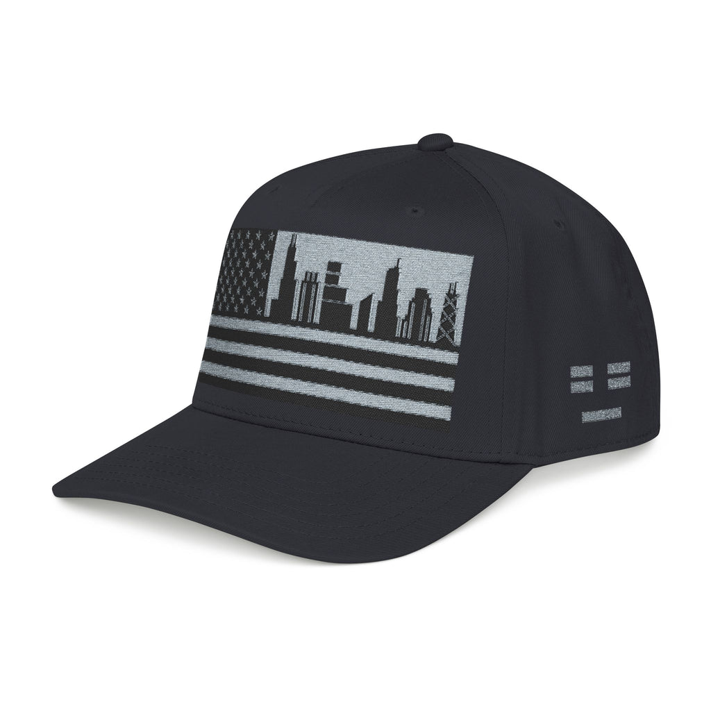 Chicago City Skyline Cap - Grey/Black Flag