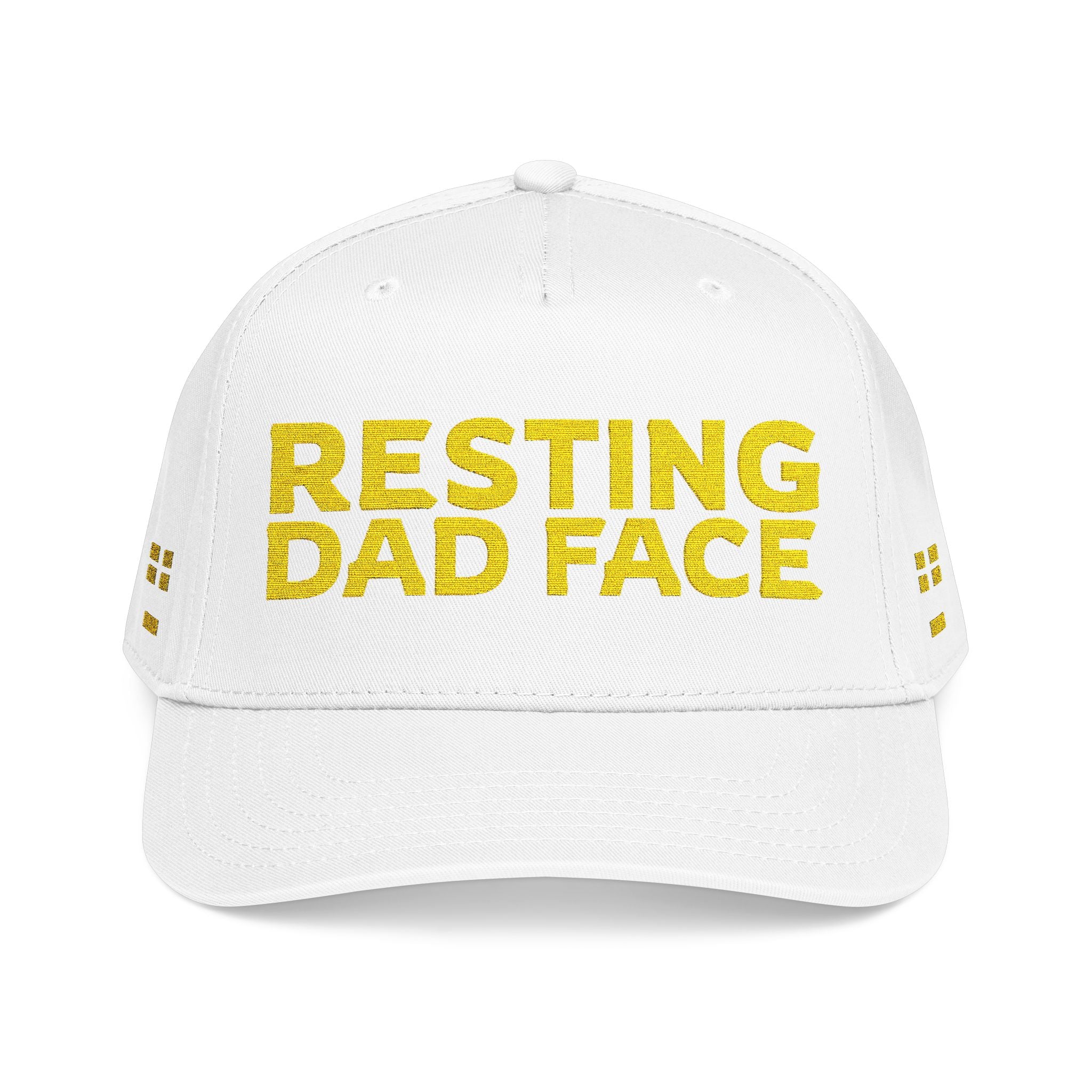 Resting Dad Face Cap - Yellow Embroidery