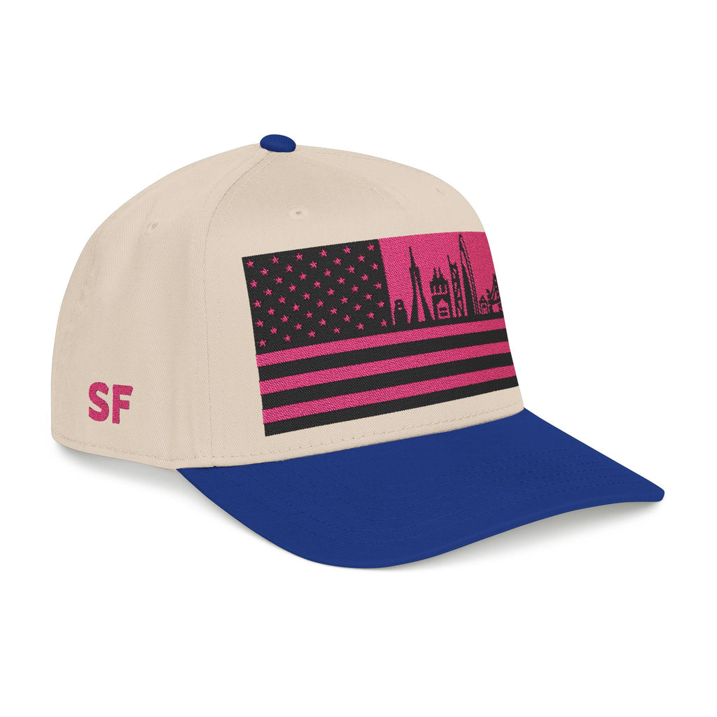San Francisco City Skyline Cap - Pink/Black Flag