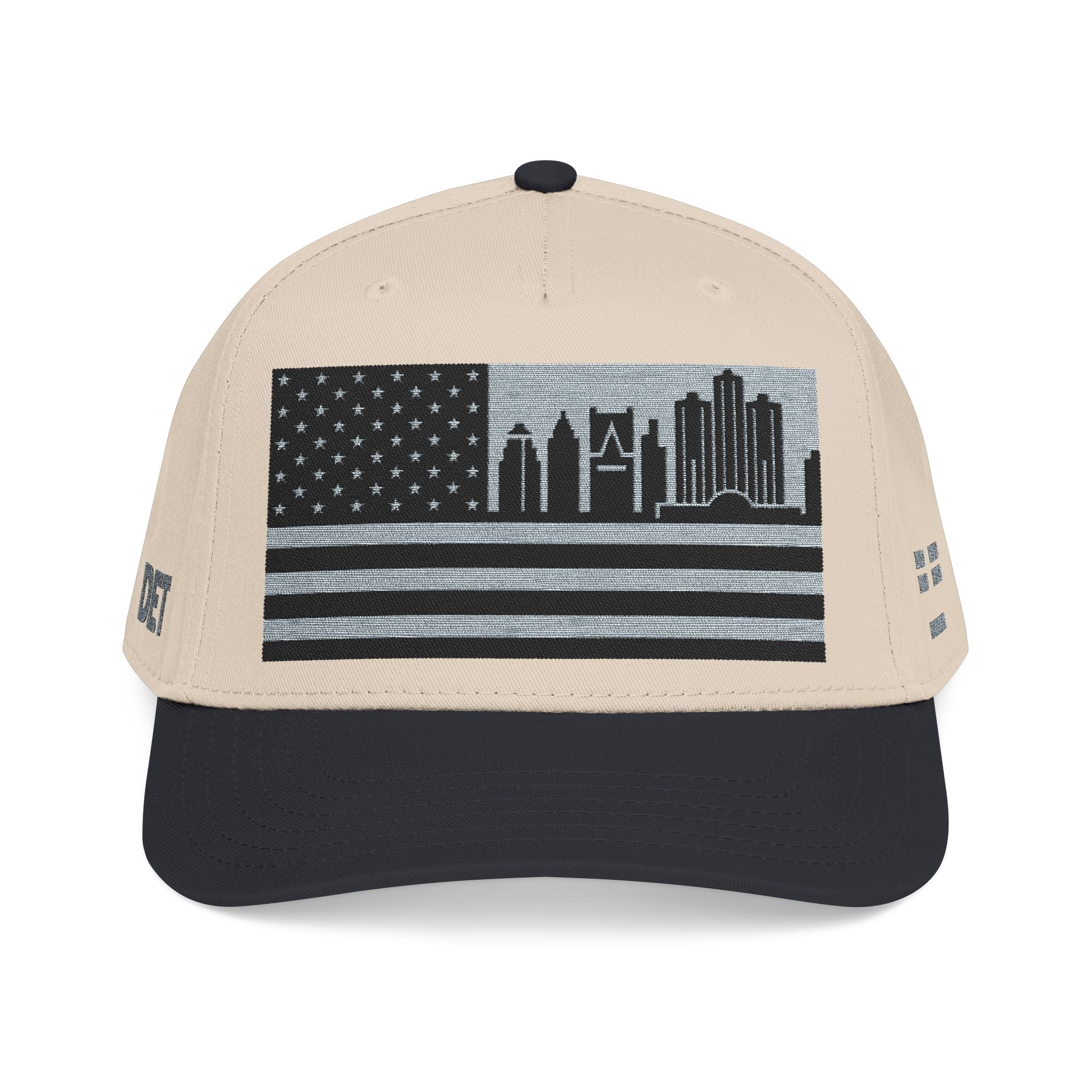 Detroit City Skyline Cap - Grey/Black Flag
