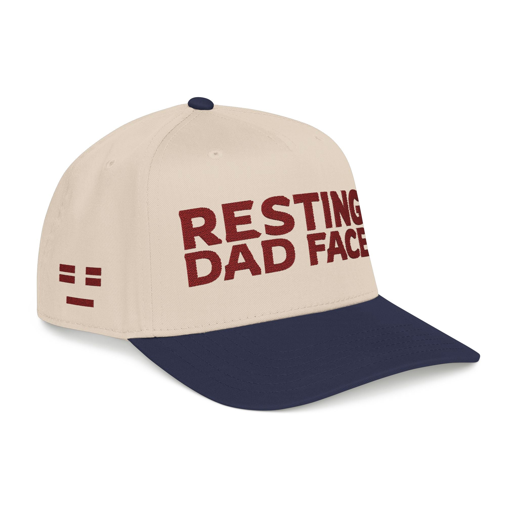 Resting Dad Face Cap - Maroon Embroidery
