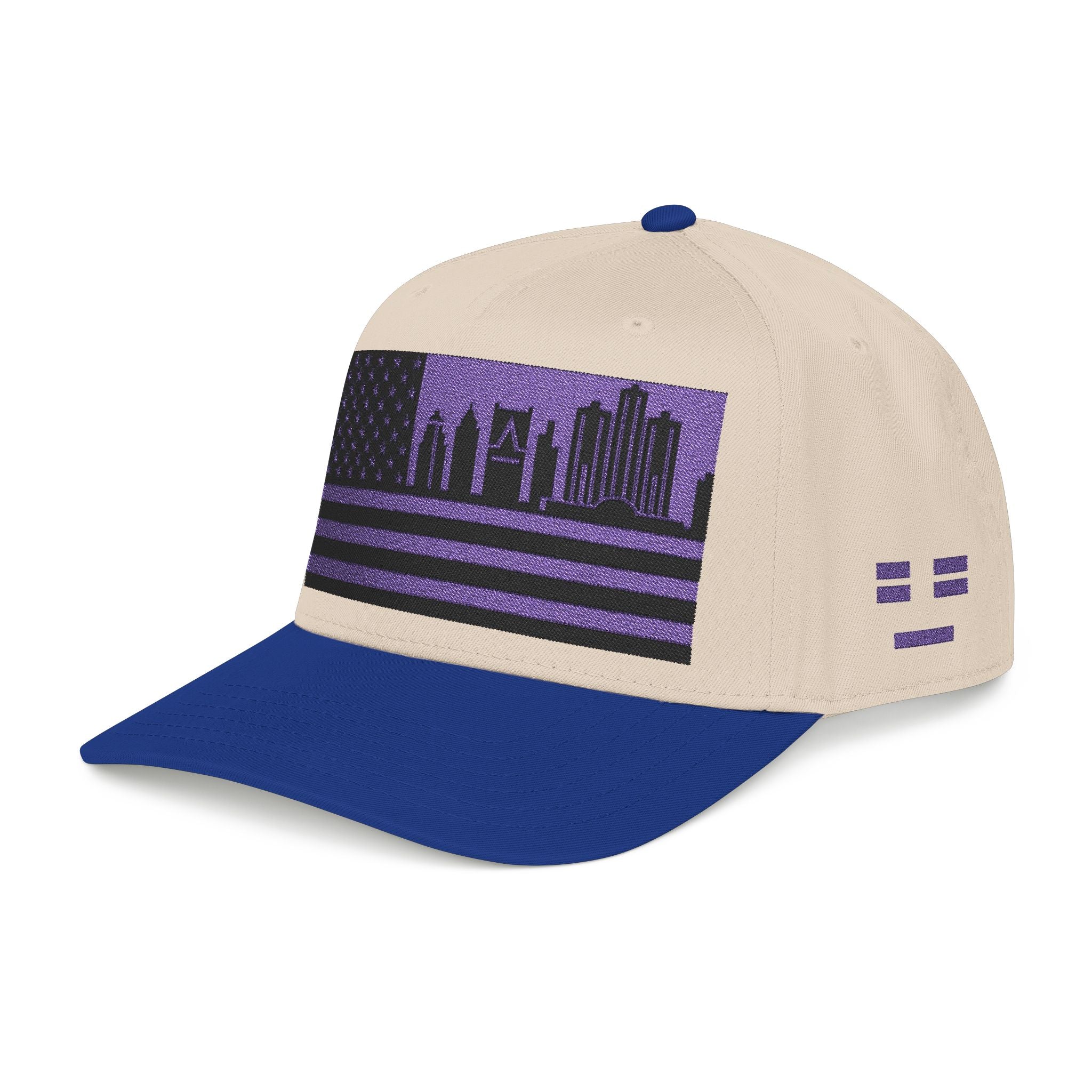 Detroit City Skyline Cap - Purple/Black Flag