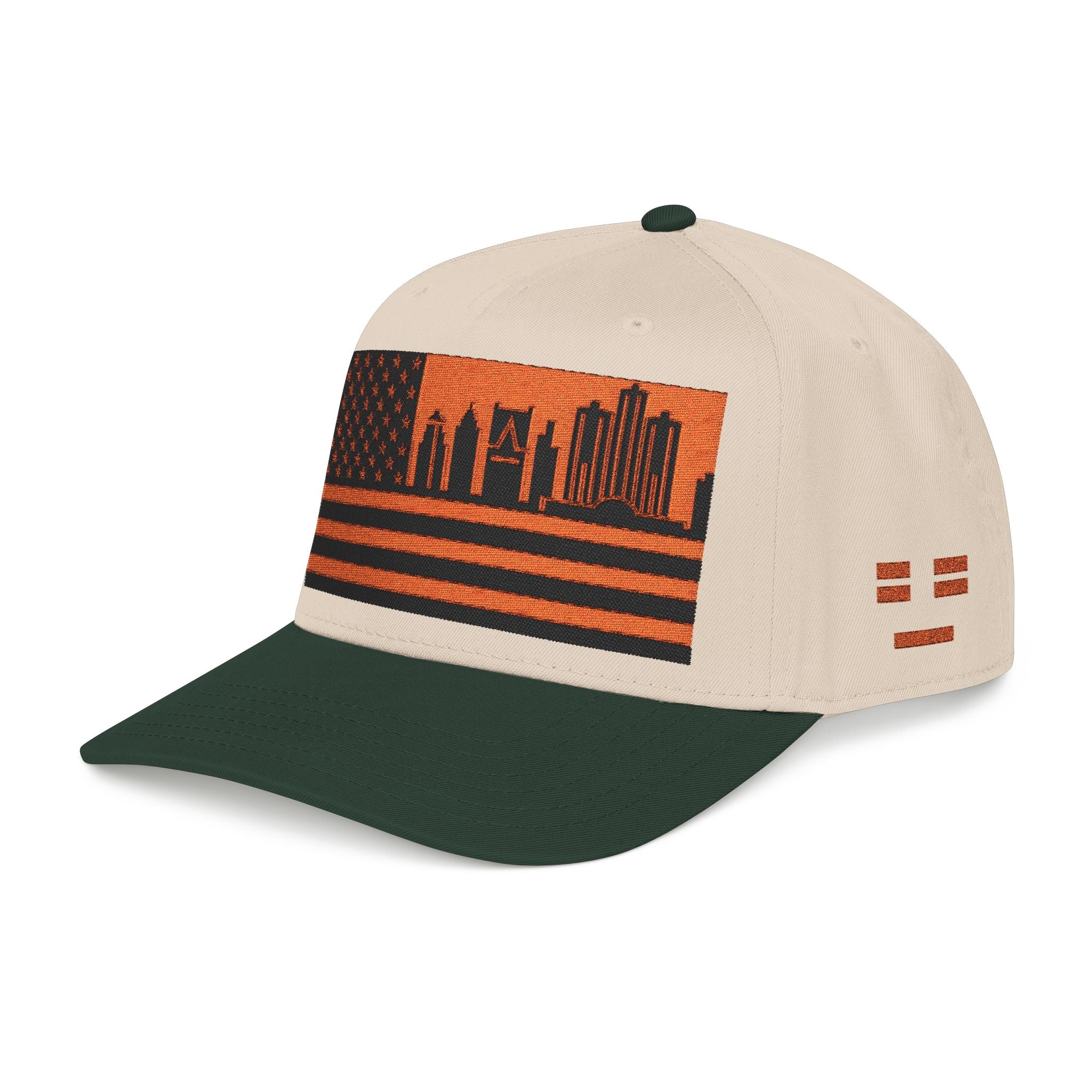 Detroit City Skyline Cap - Orange/Black Flag