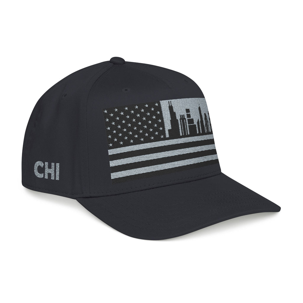 Chicago City Skyline Cap - Grey/Black Flag
