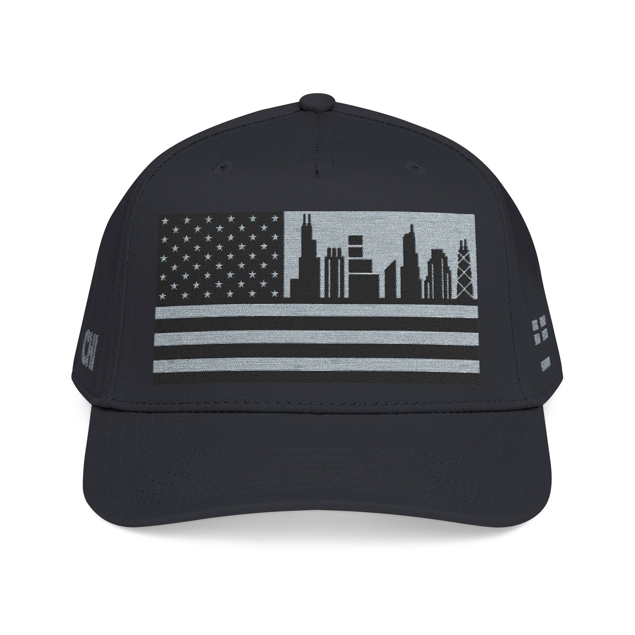 Chicago City Skyline Cap - Grey/Black Flag