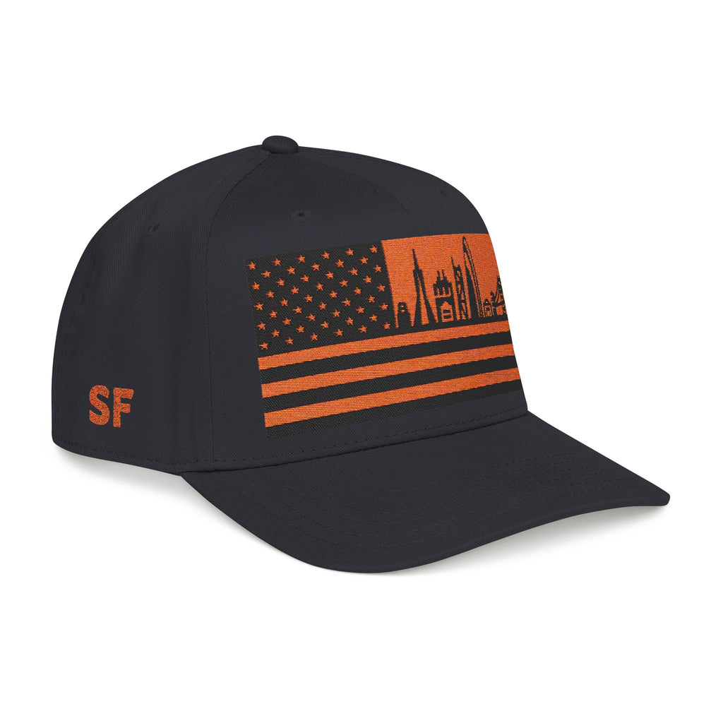 San Francisco City Skyline Cap - Orange/Black Flag