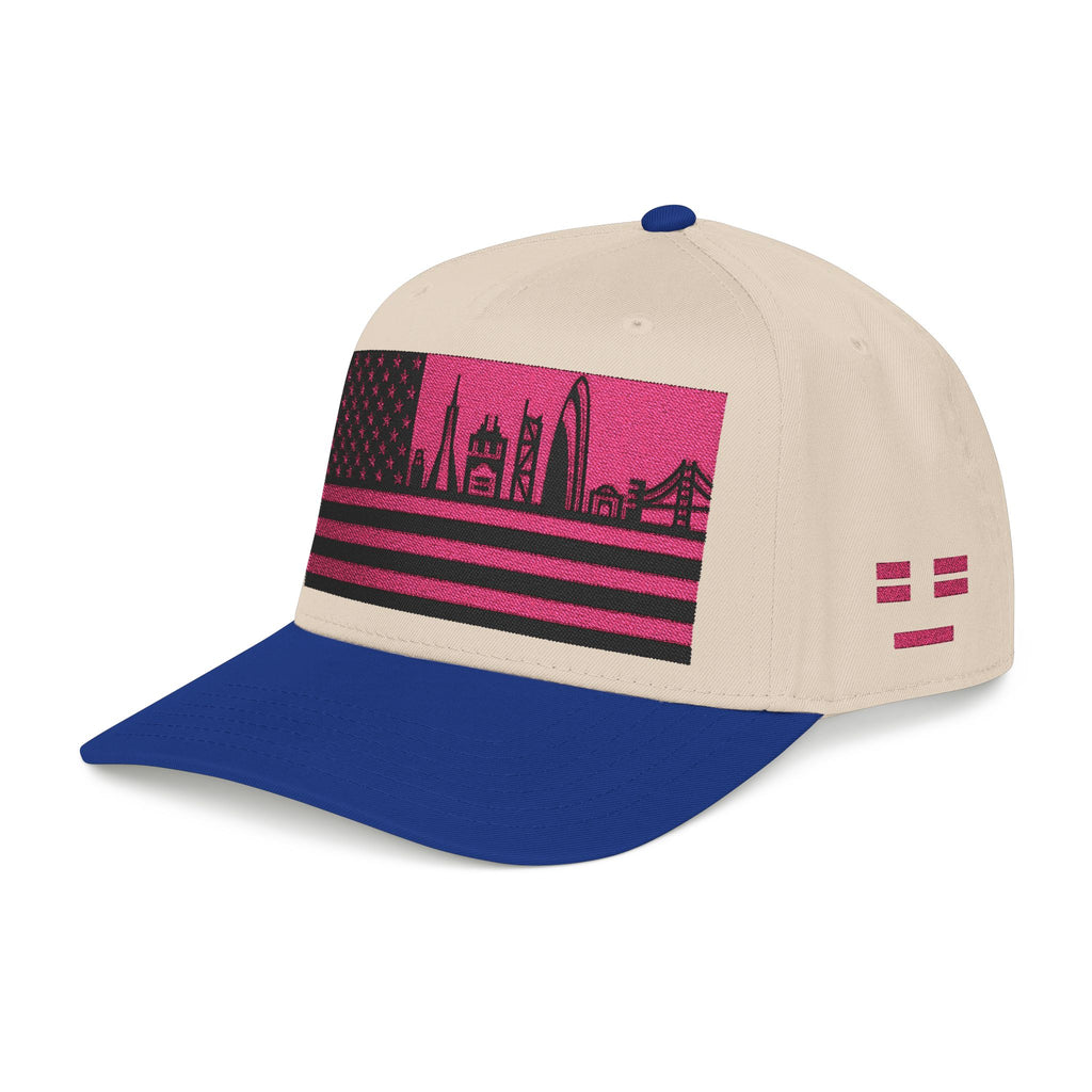 San Francisco City Skyline Cap - Pink/Black Flag