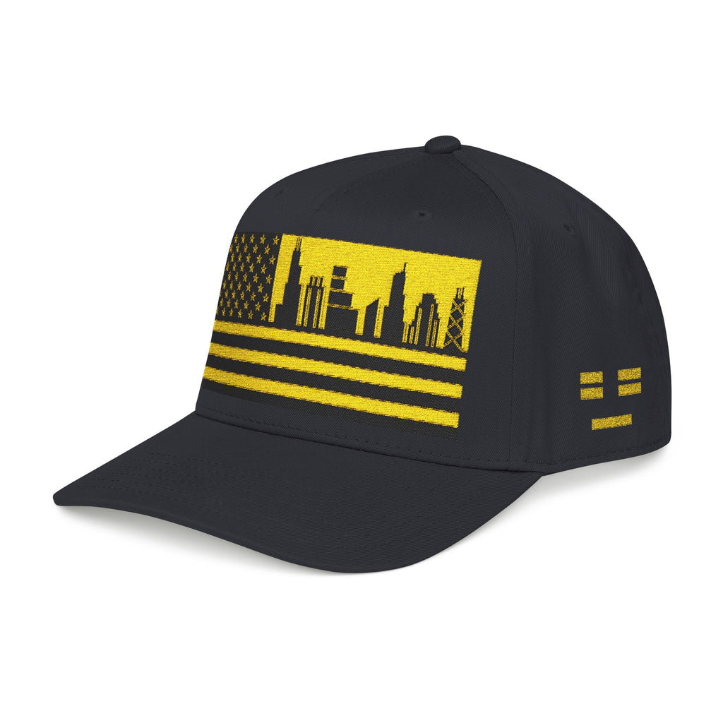 Chicago City Skyline Cap - Yellow/Black Flag