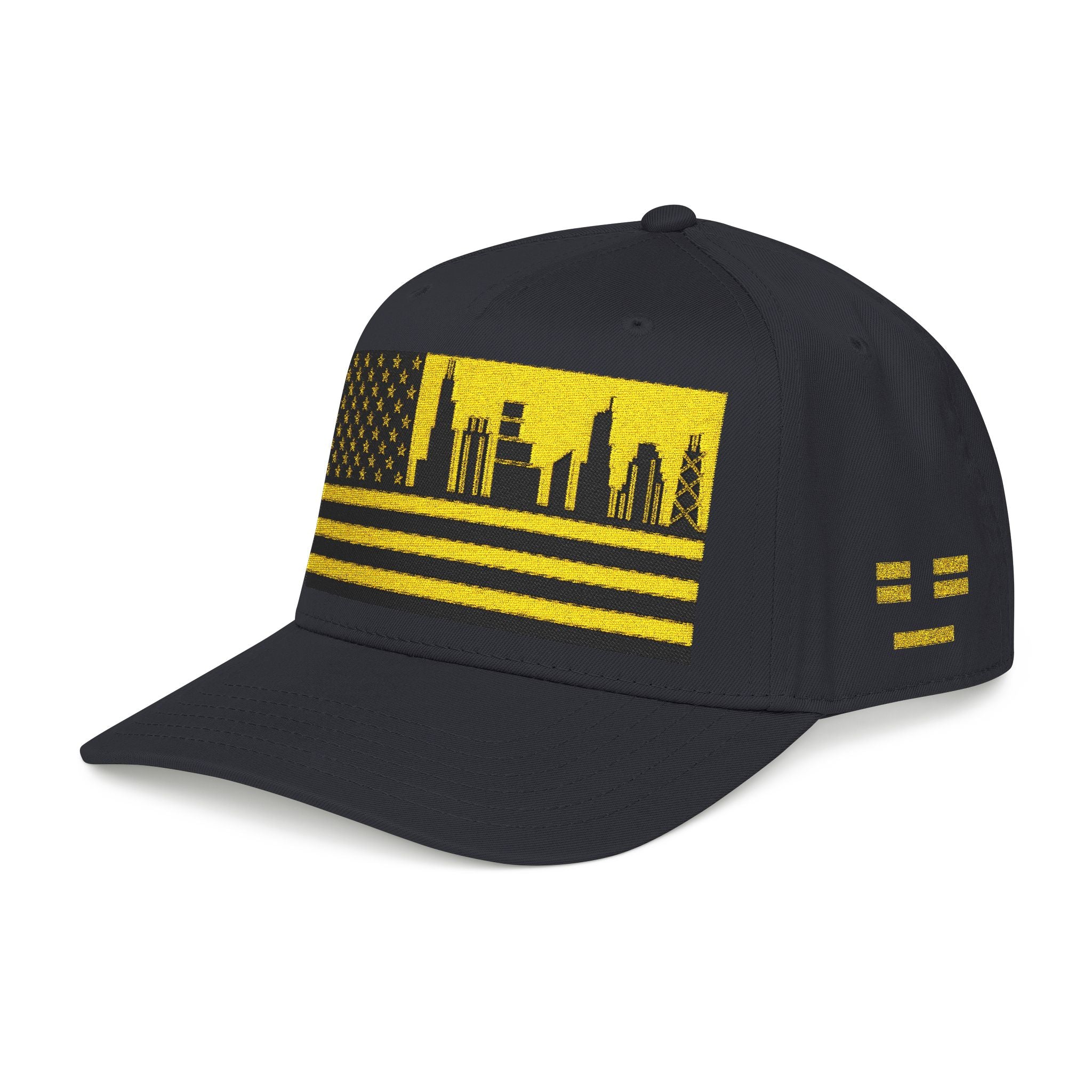 Chicago City Skyline Cap - Yellow/Black Flag
