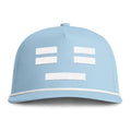 Face Icon Hat - Light Blue/White Premium Snapback Cap