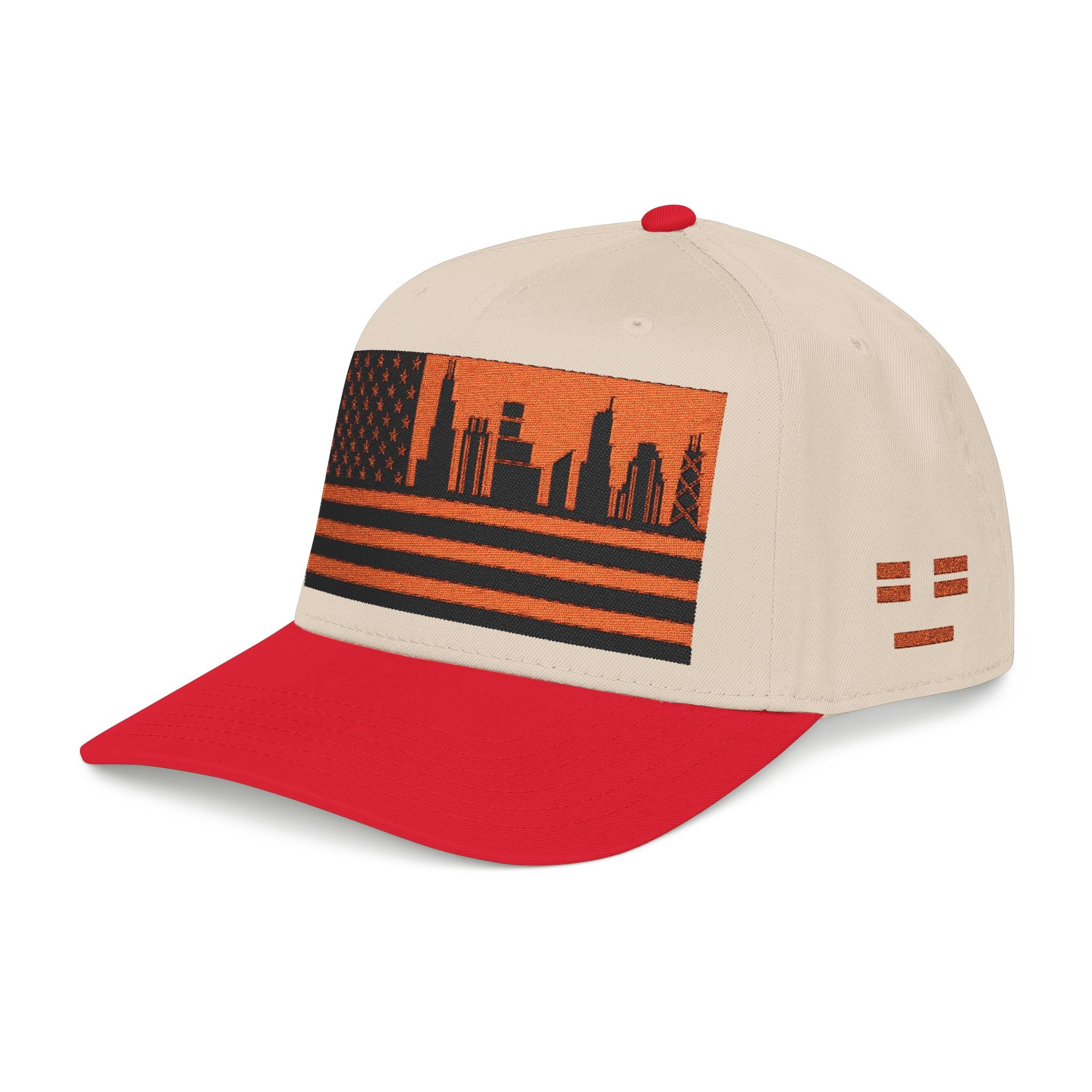 Chicago City Skyline Cap - Orange/Black Flag