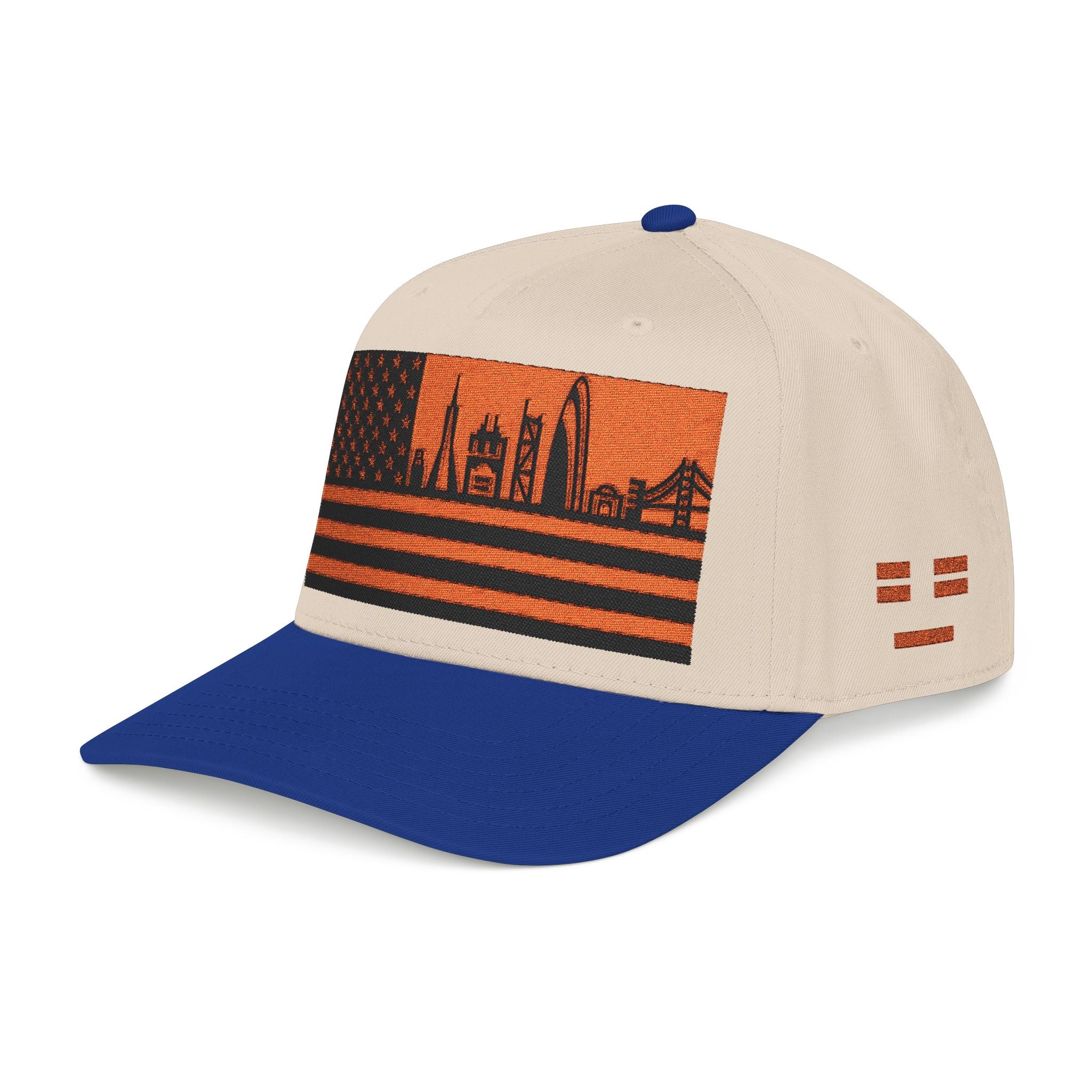 San Francisco City Skyline Cap - Orange/Black Flag