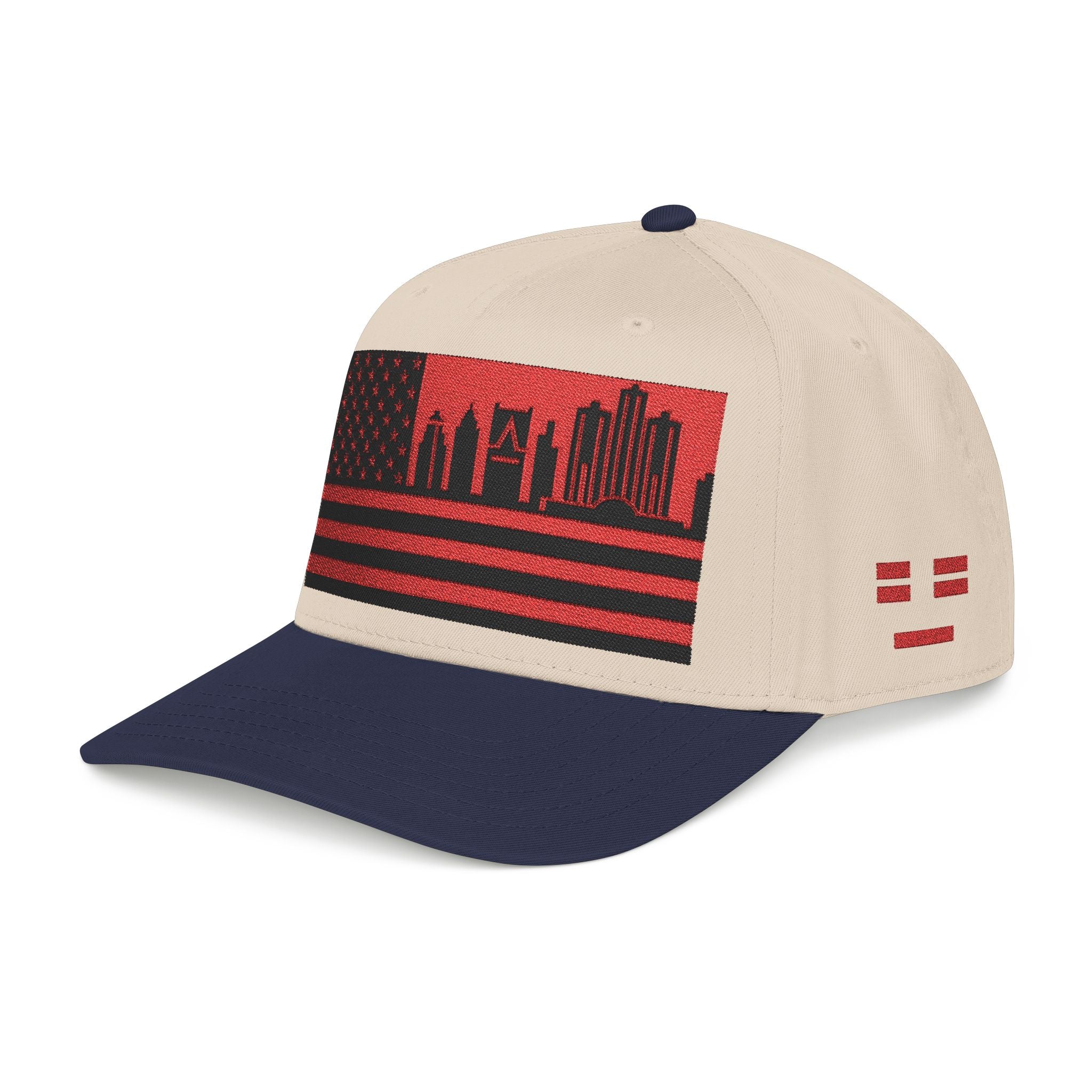 Detroit City Skyline Cap - Red/Black Flag