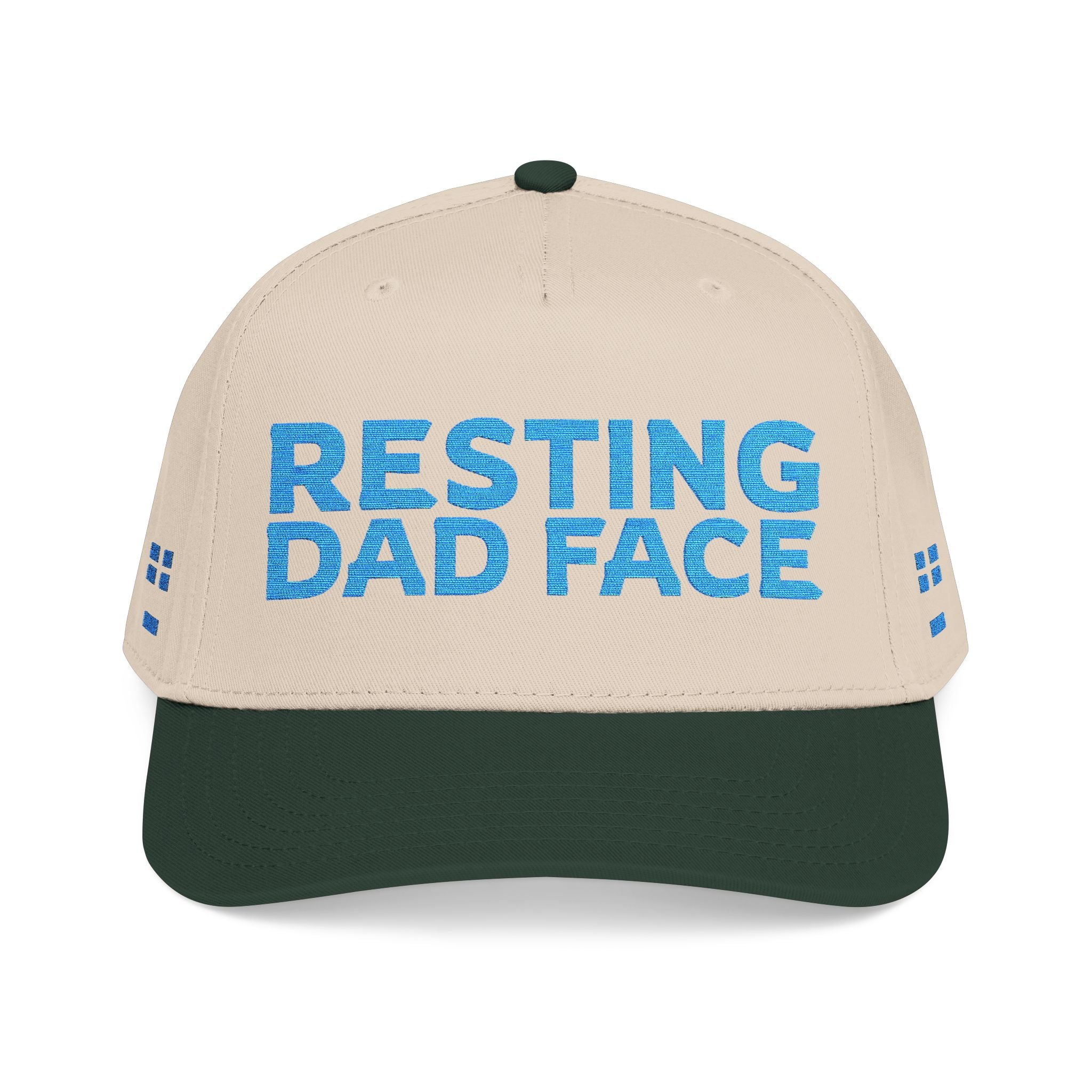 Resting Dad Face Cap - Light Blue Embroidery