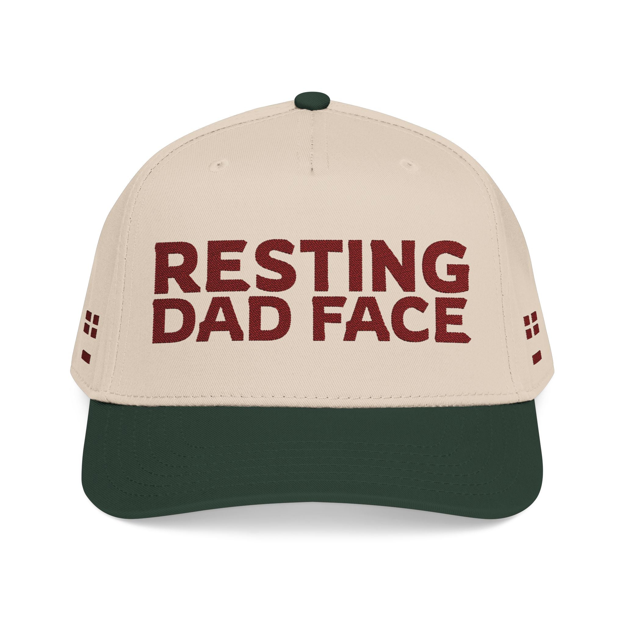 Resting Dad Face Cap - Maroon Embroidery