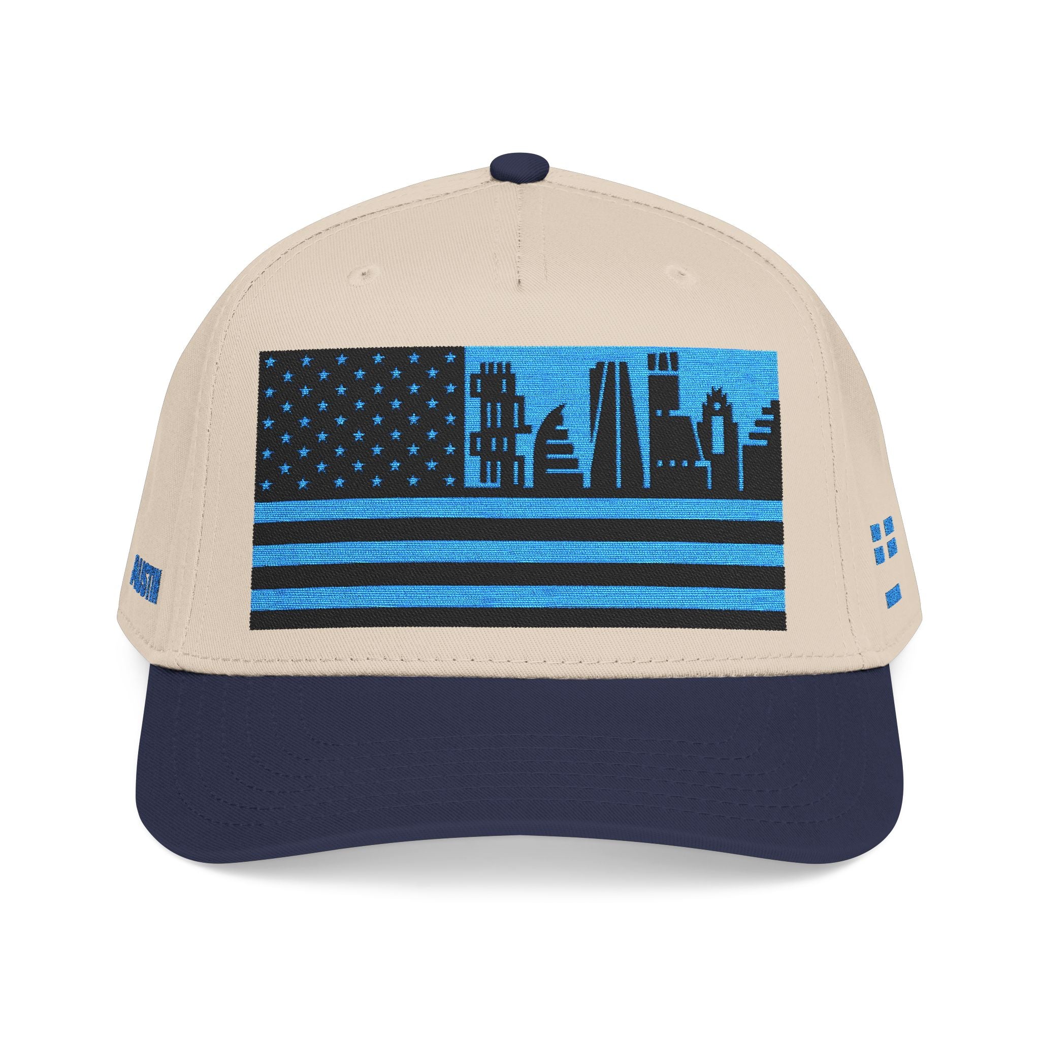 Austin City Skyline Cap - Light Blue/Black Flag