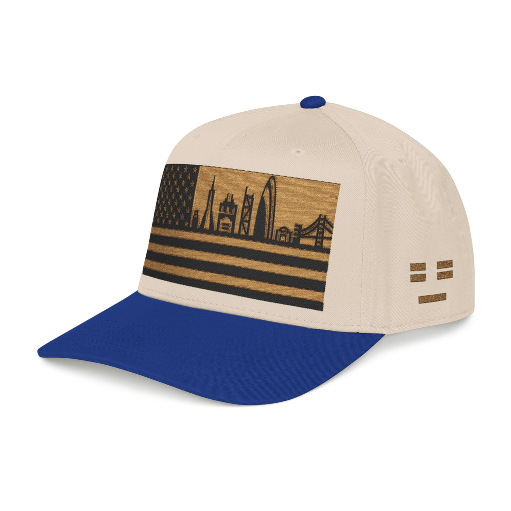 San Francisco City Skyline Cap - Gold/Black Flag