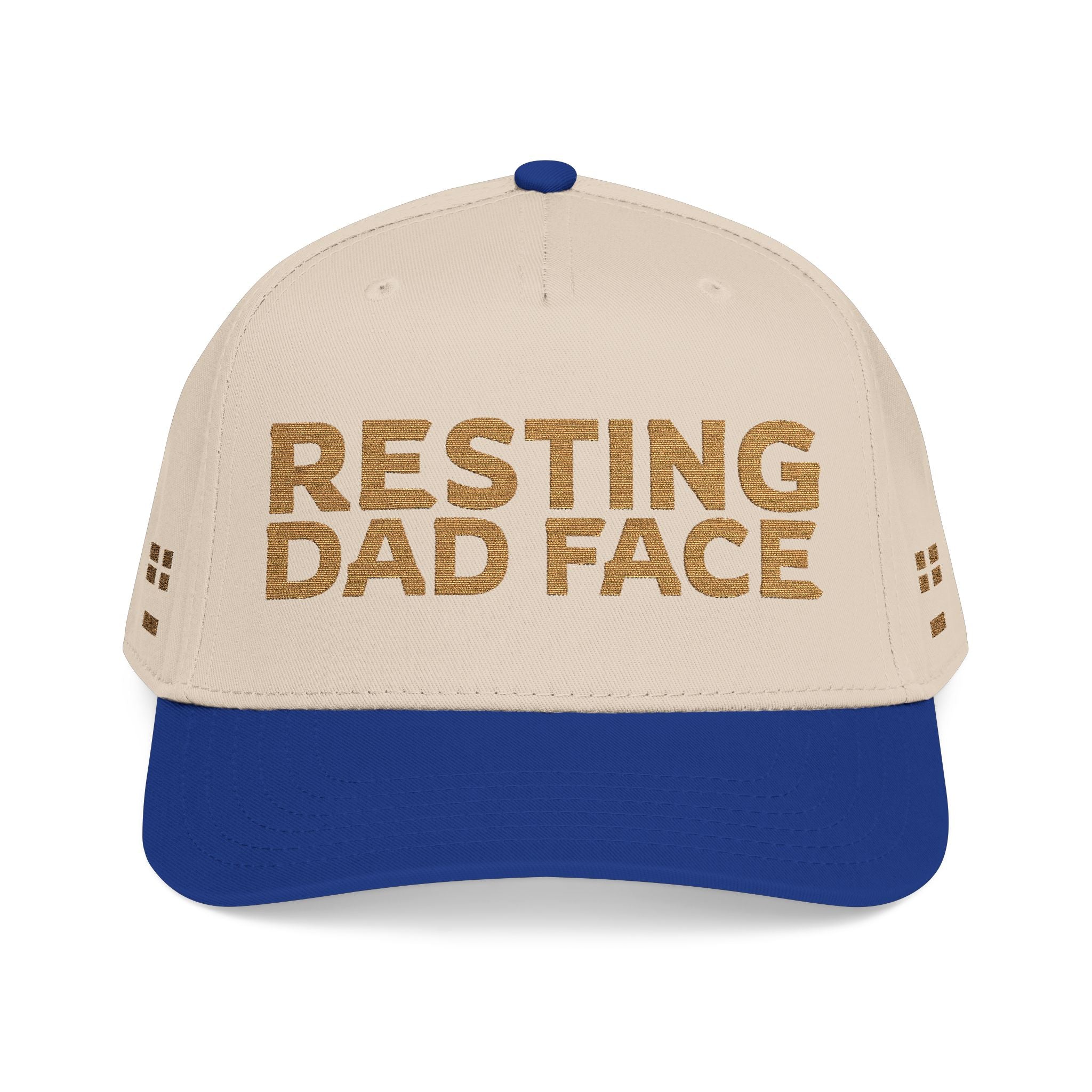 Resting Dad Face Cap - Gold Embroidery