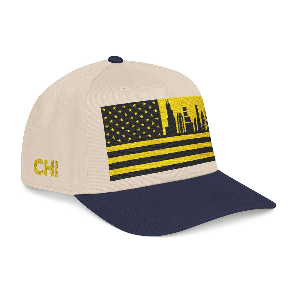 Chicago City Skyline Cap - Yellow/Black Flag