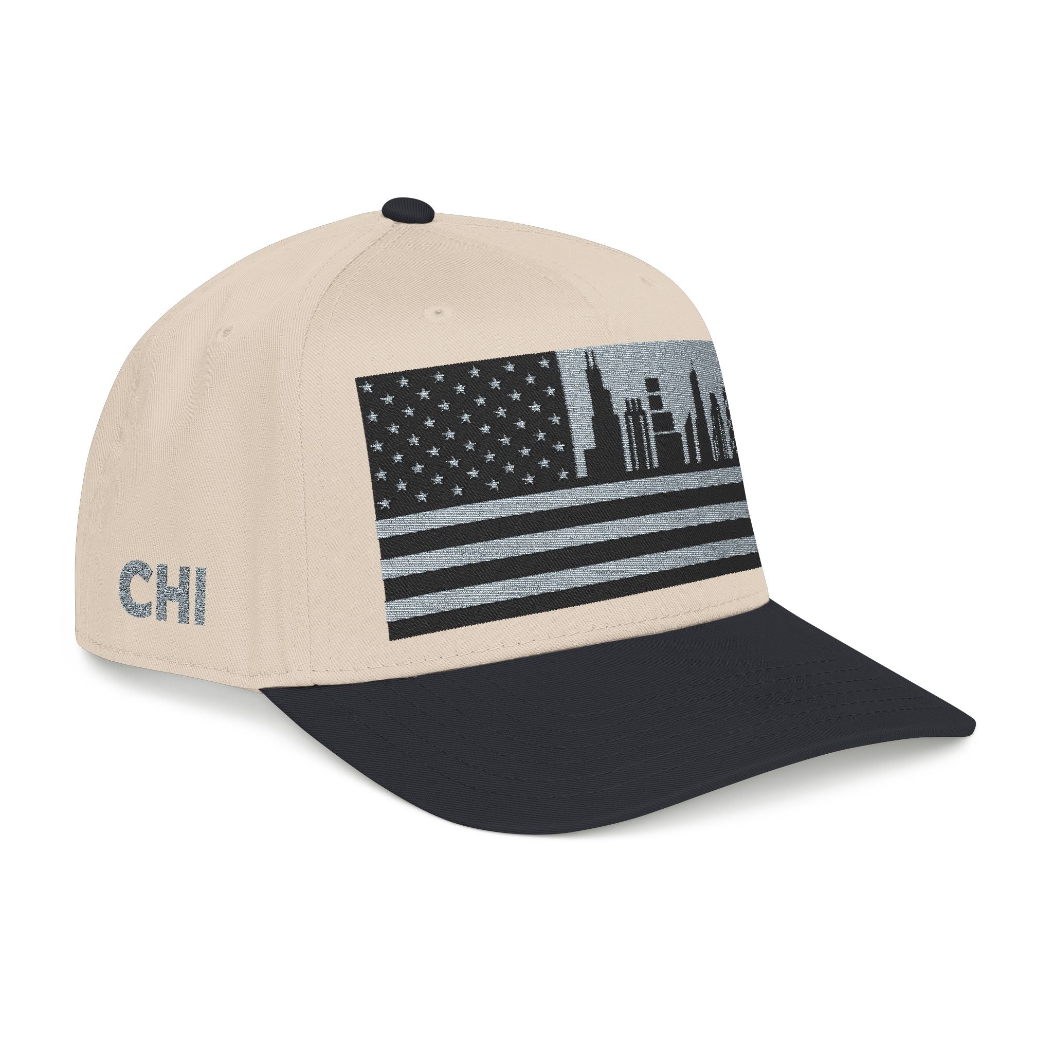 Chicago City Skyline Cap - Grey/Black Flag