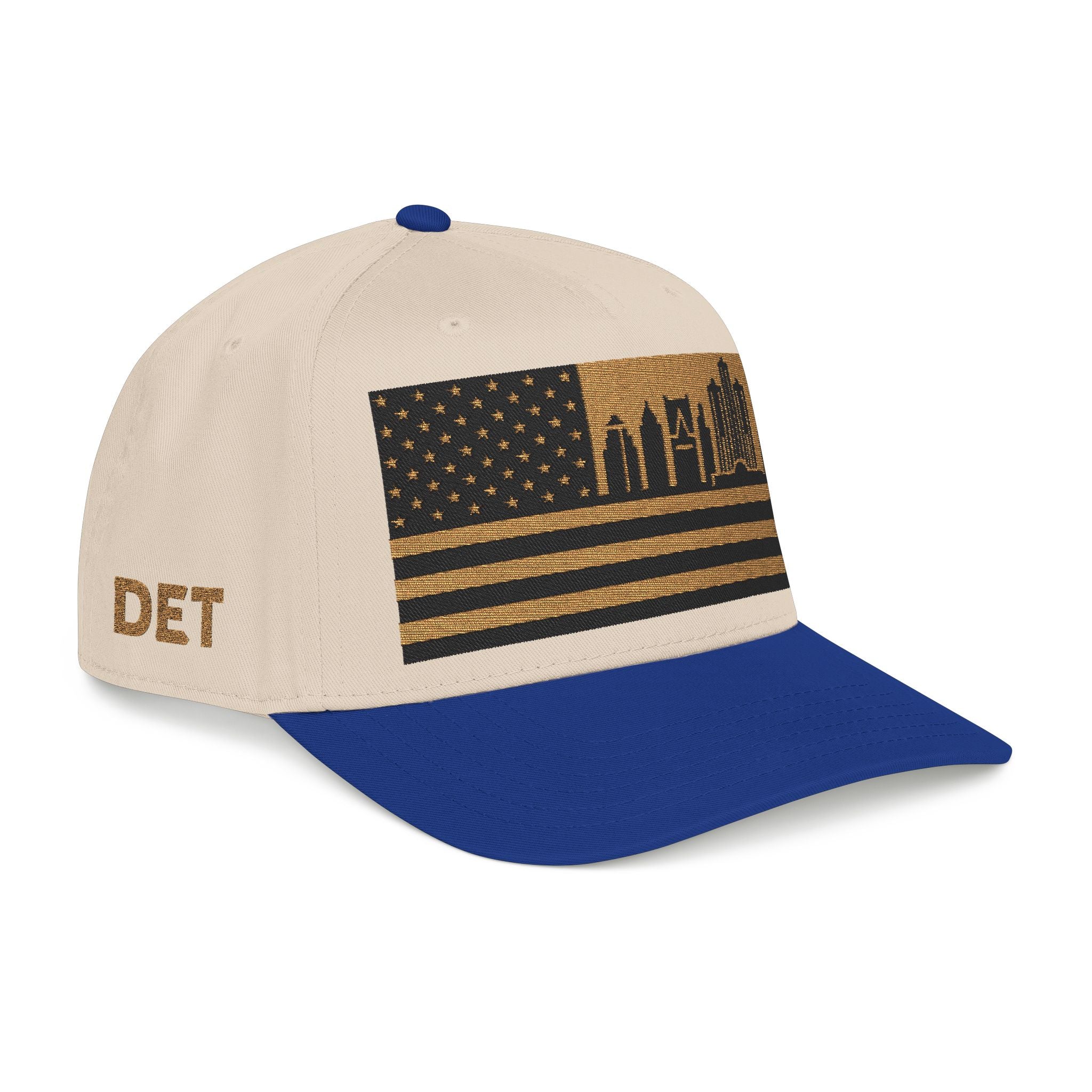 Detroit City Skyline Cap - Gold/Black Flag