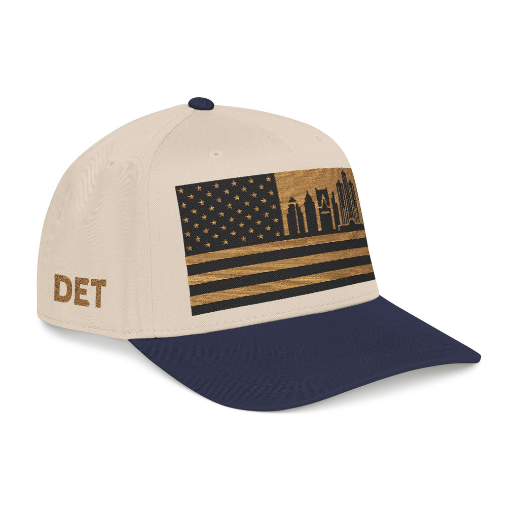 Detroit City Skyline Cap - Gold/Black Flag