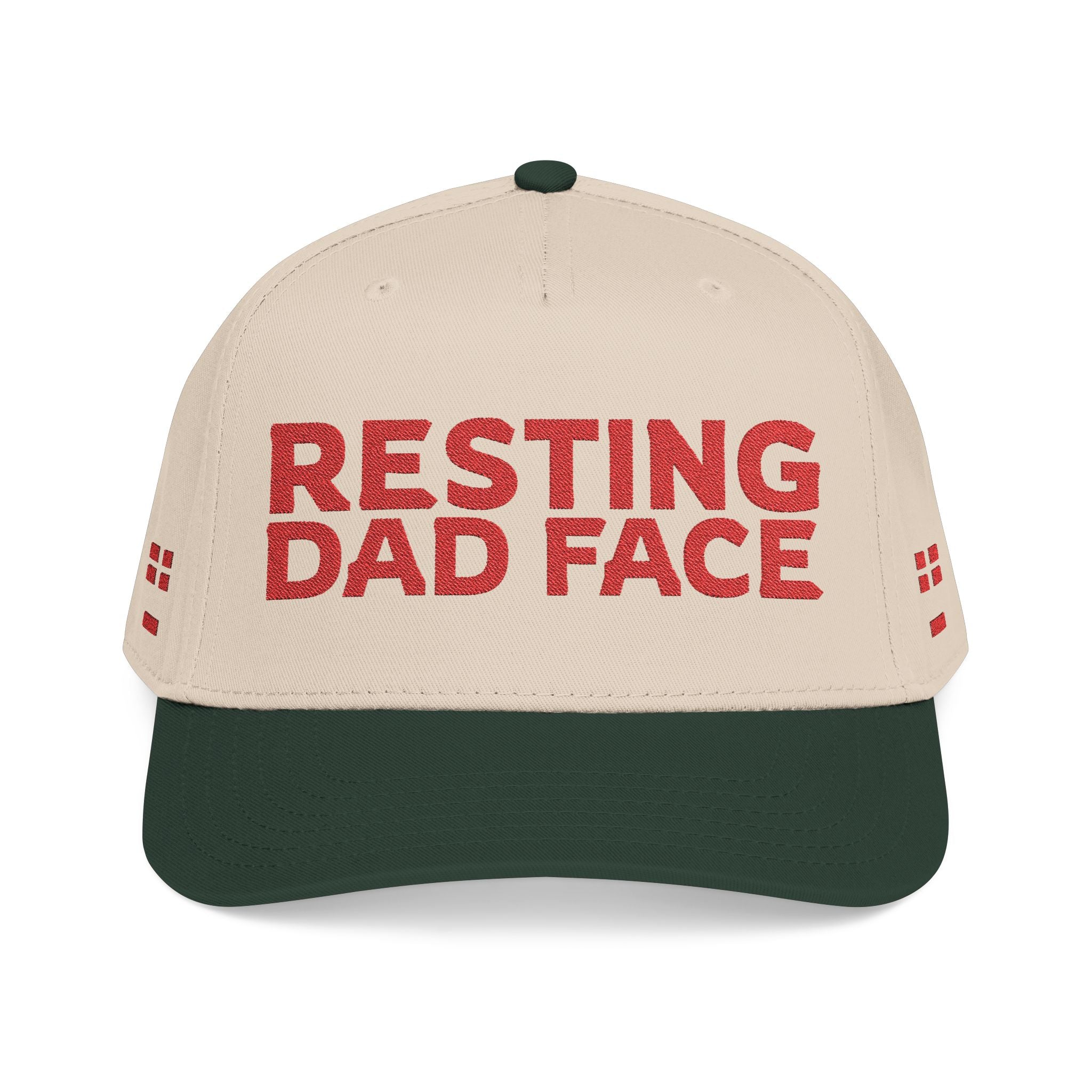Resting Dad Face Cap - Red Embroidery