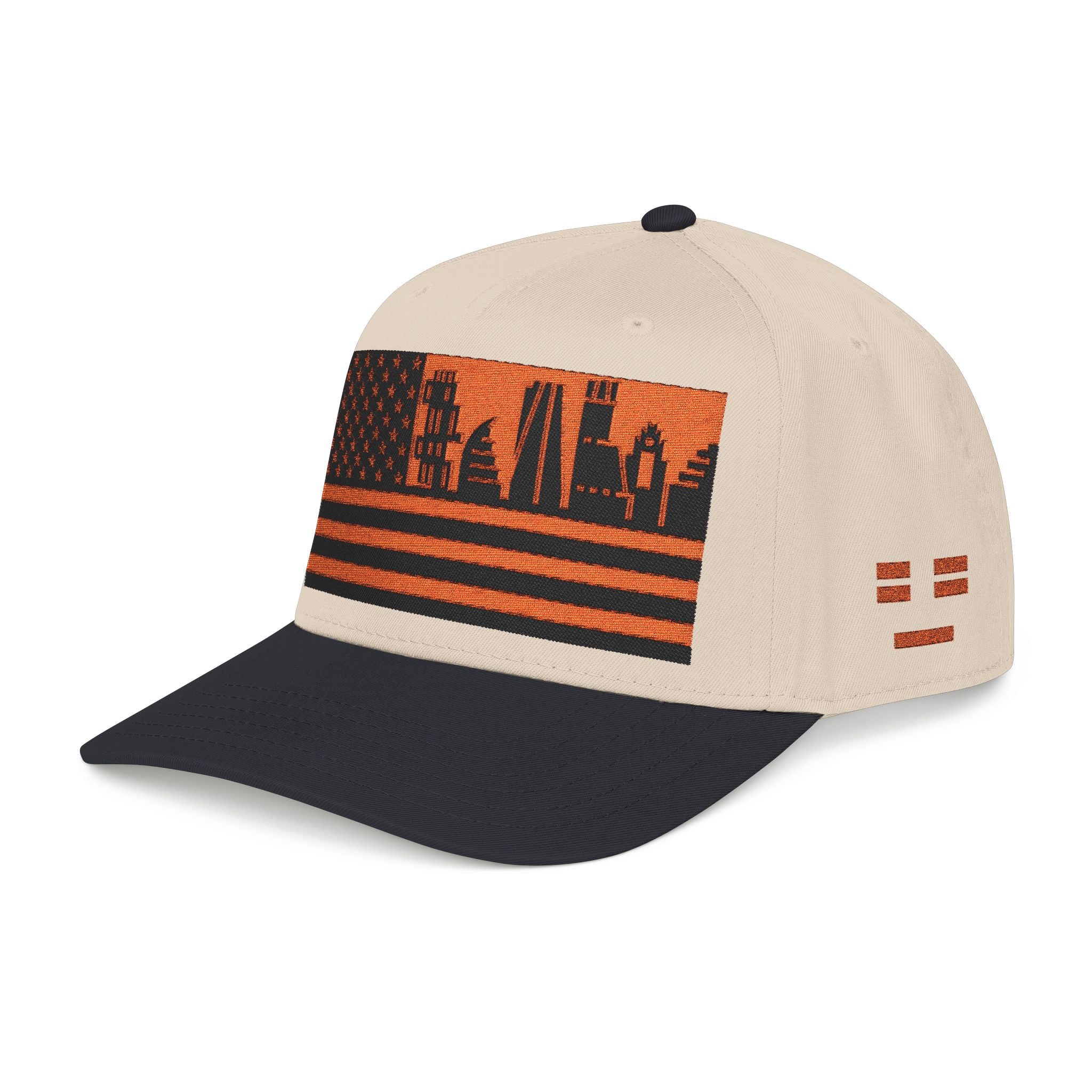 Austin City Skyline Cap - Orange/Black Flag