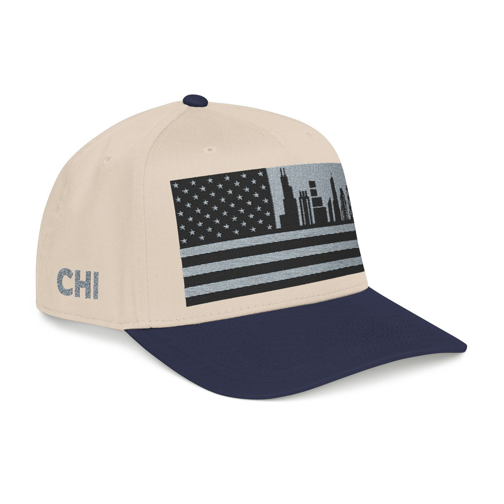 Chicago City Skyline Cap - Grey/Black Flag