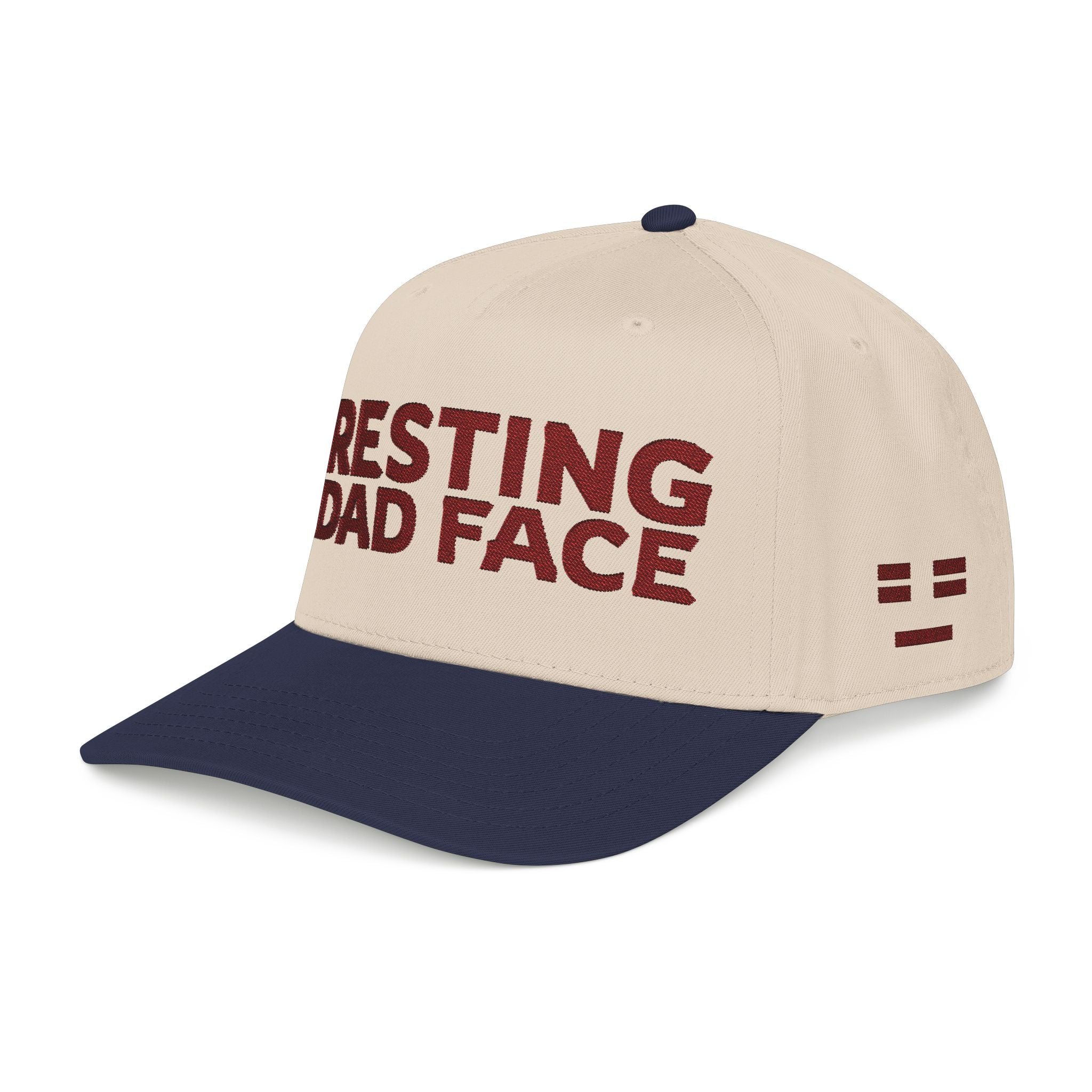 Resting Dad Face Cap - Maroon Embroidery