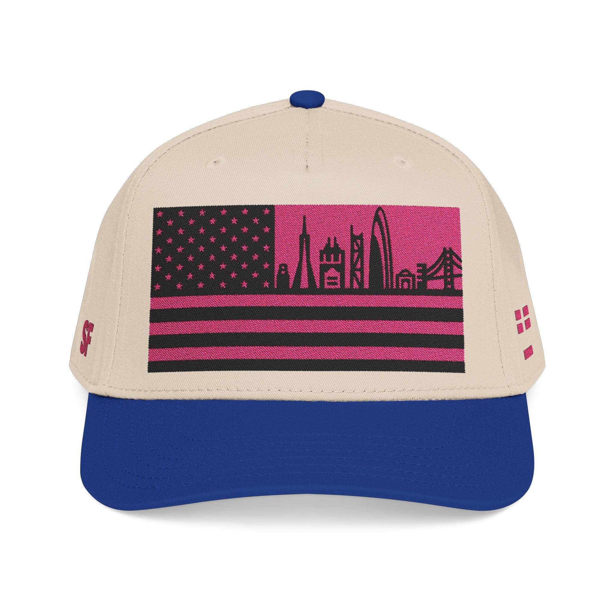 San Francisco City Skyline Cap - Pink/Black Flag