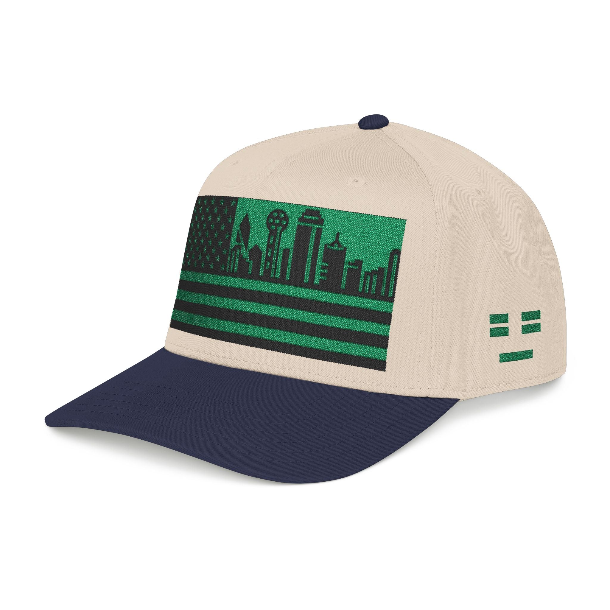 Dallas City Skyline Cap - Green/Black Flag