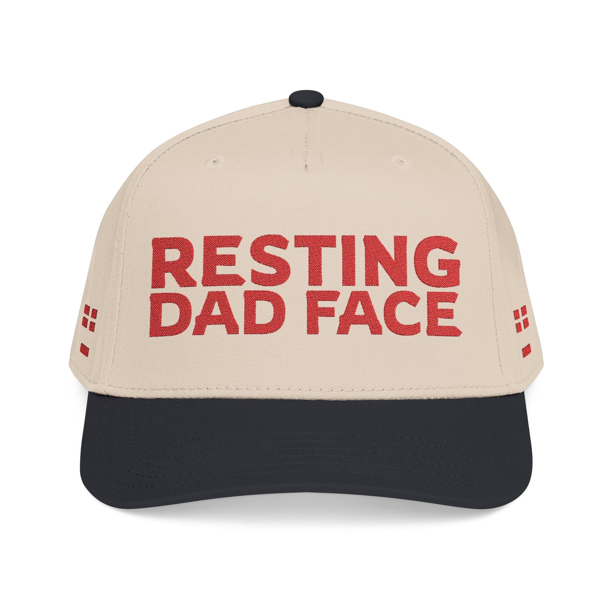 Resting Dad Face Cap - Red Embroidery