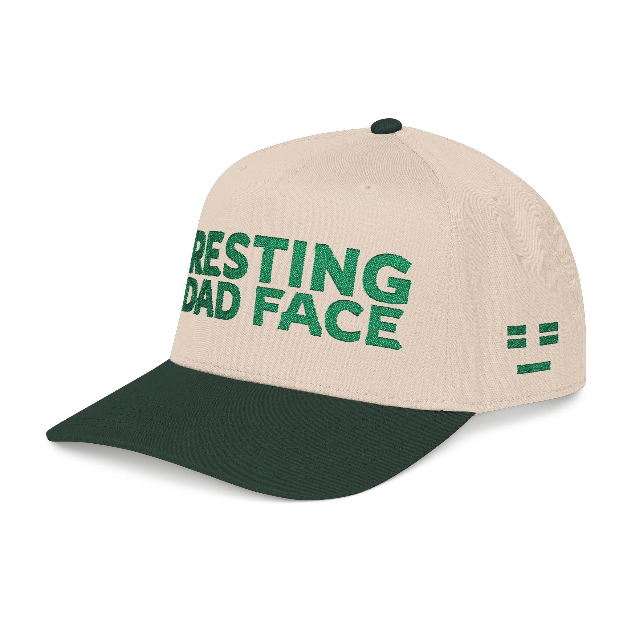 Resting Dad Face Cap - Green Embroidery