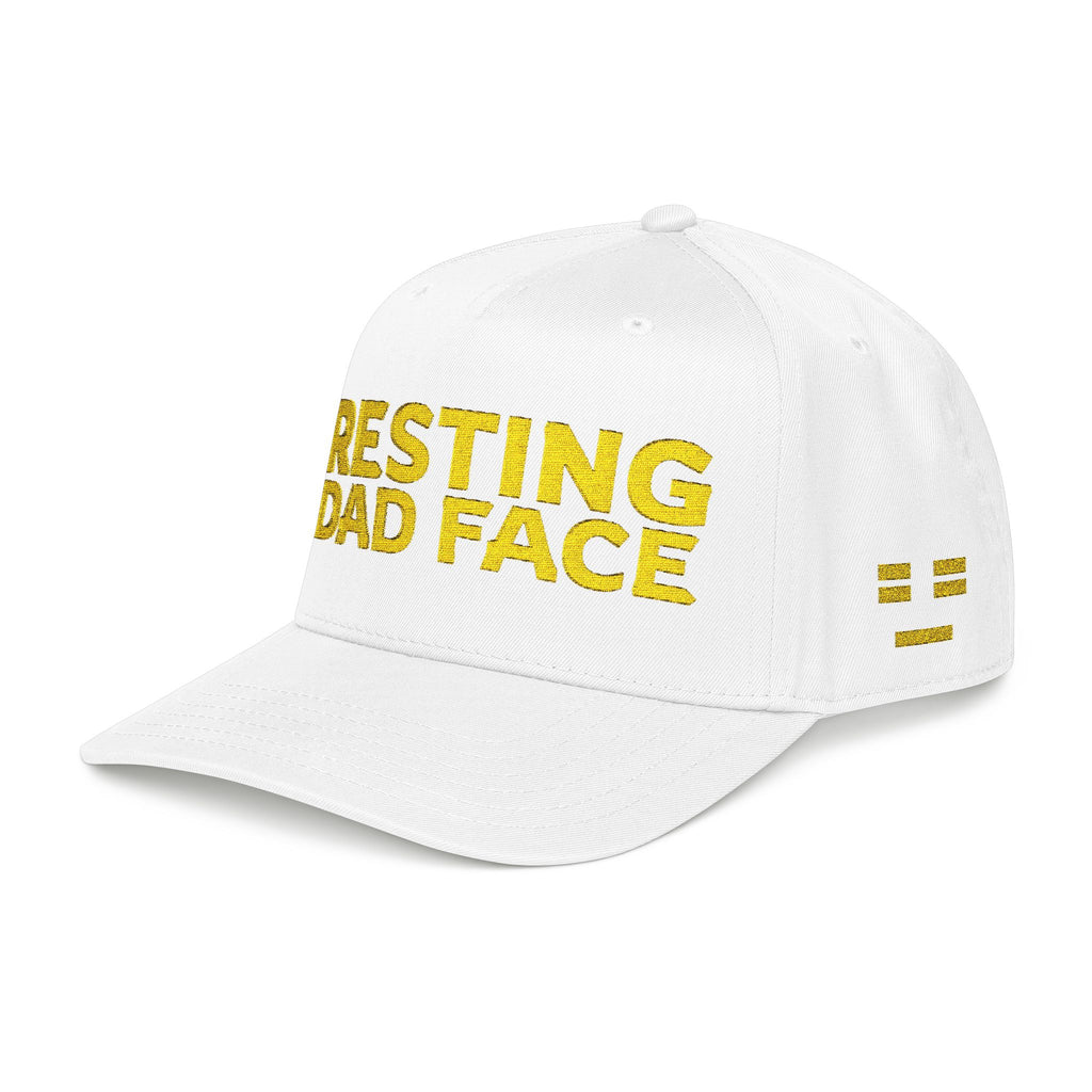 Resting Dad Face Cap - Yellow Embroidery