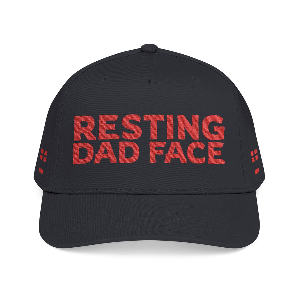 Resting Dad Face Cap - Red Embroidery